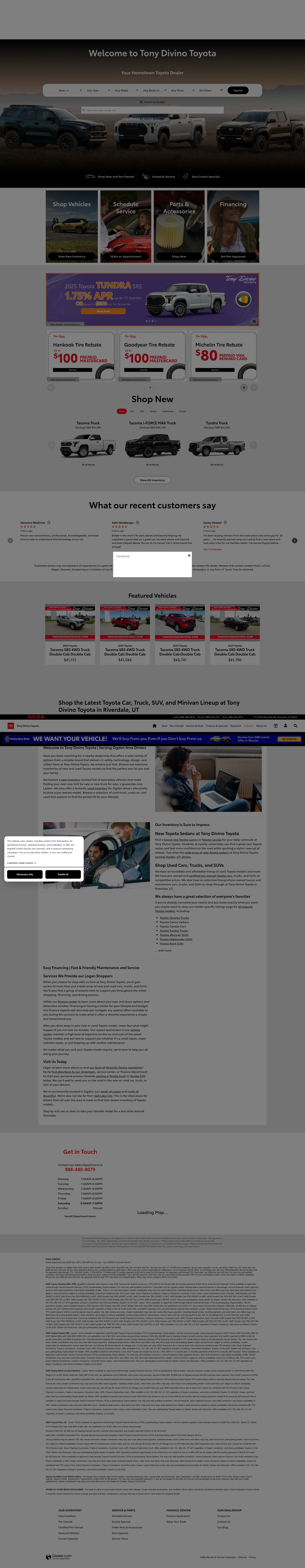 Screenshot of www.tonydivinotoyota.com