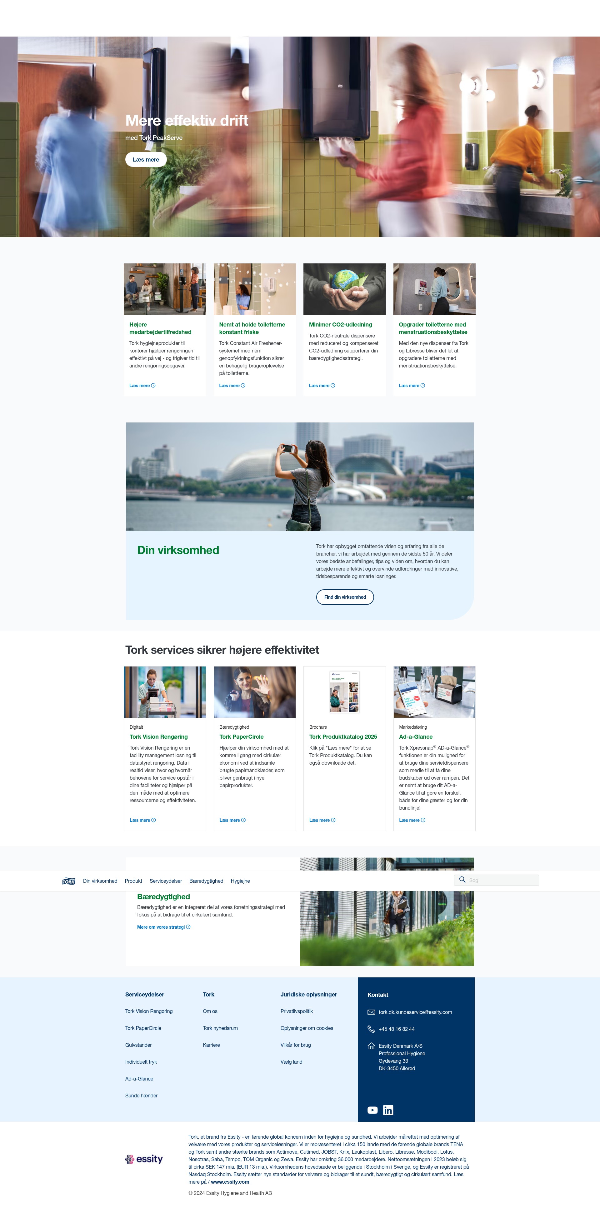 Screenshot of www.tork.dk