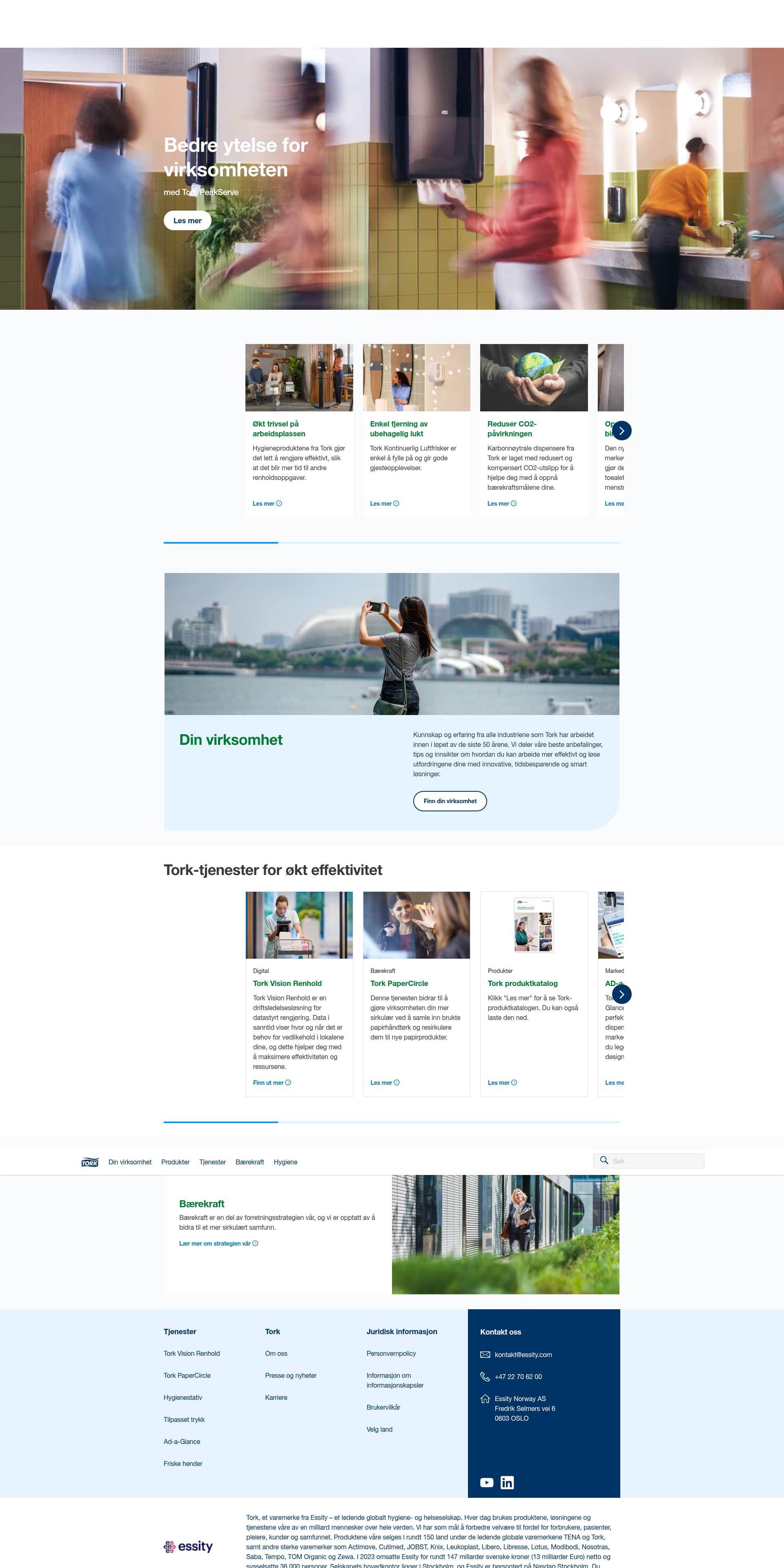 Screenshot of www.tork.no