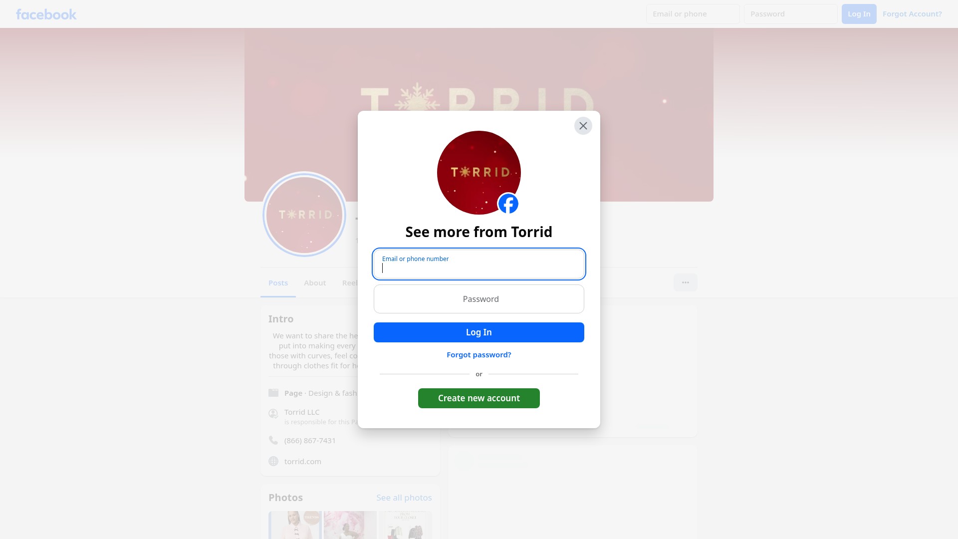Screenshot of www.torrid.com