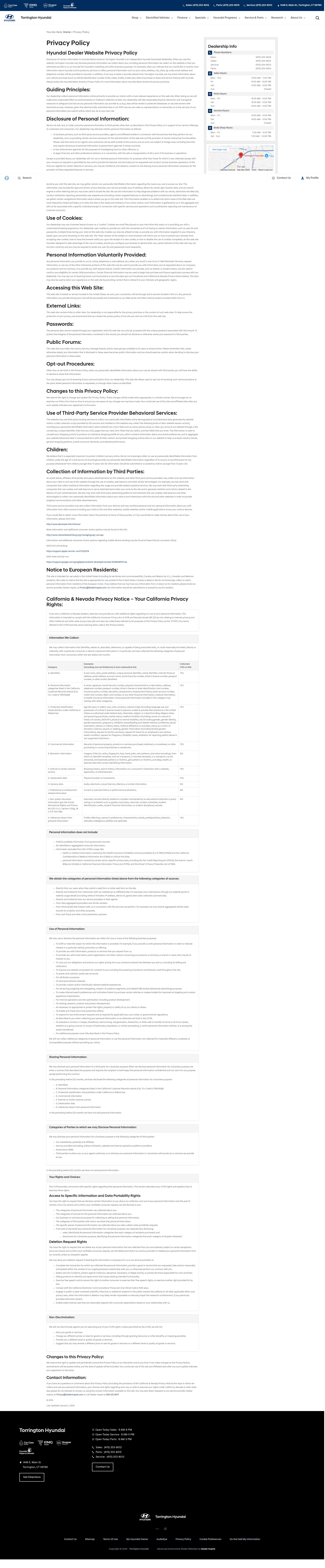 Screenshot of www.torringtonhyundai.com