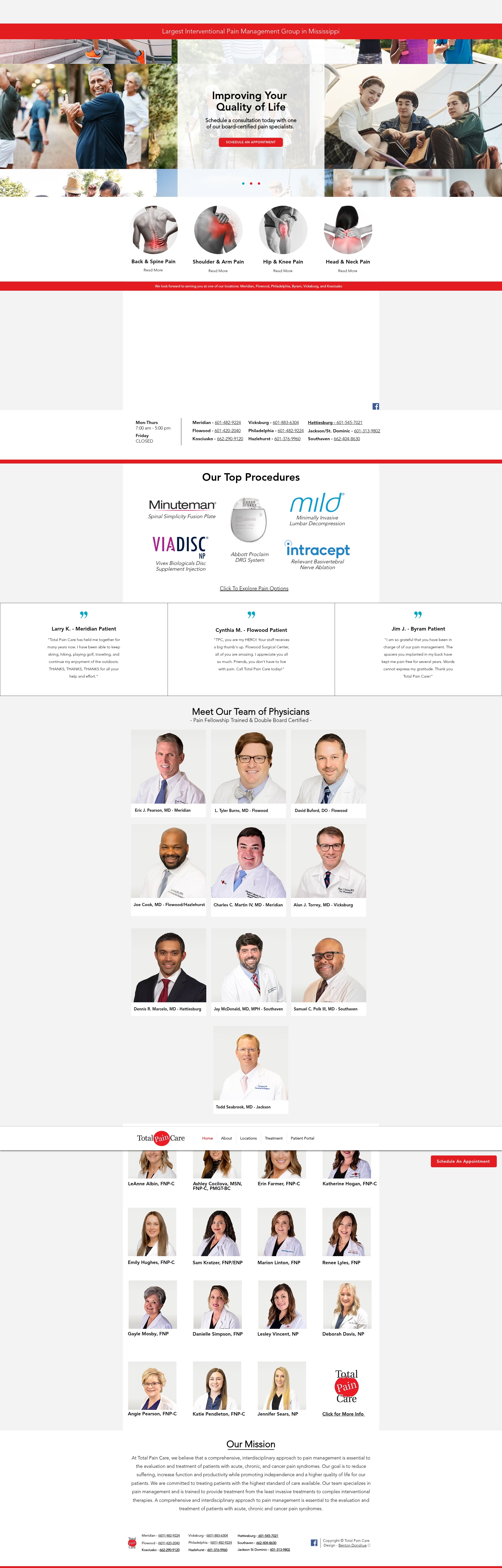 Screenshot of www.totalpaincare.org