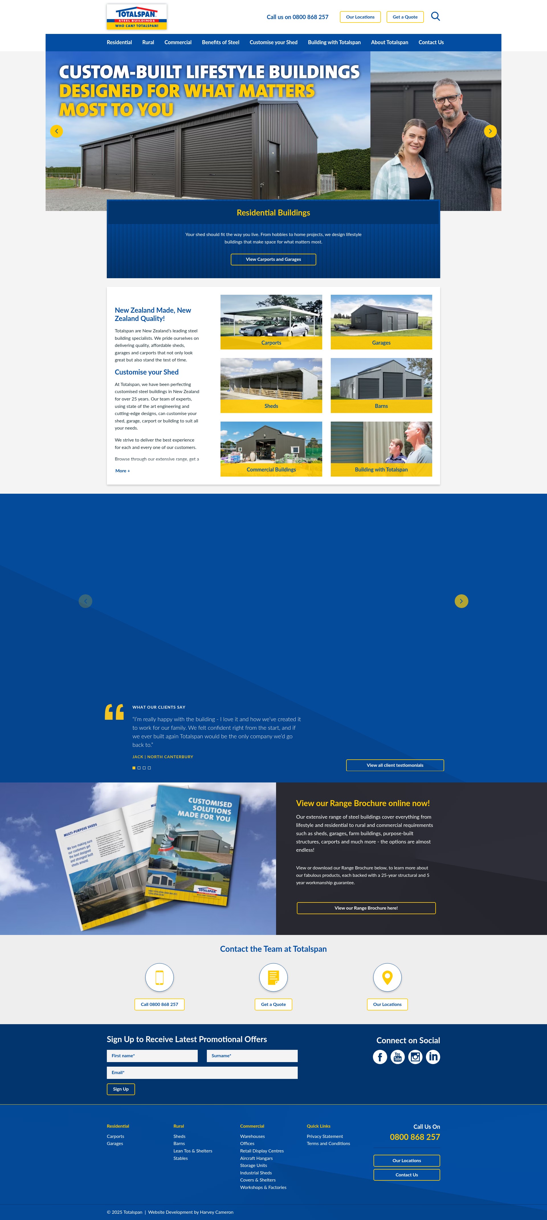 Screenshot of www.totalspan.co.nz