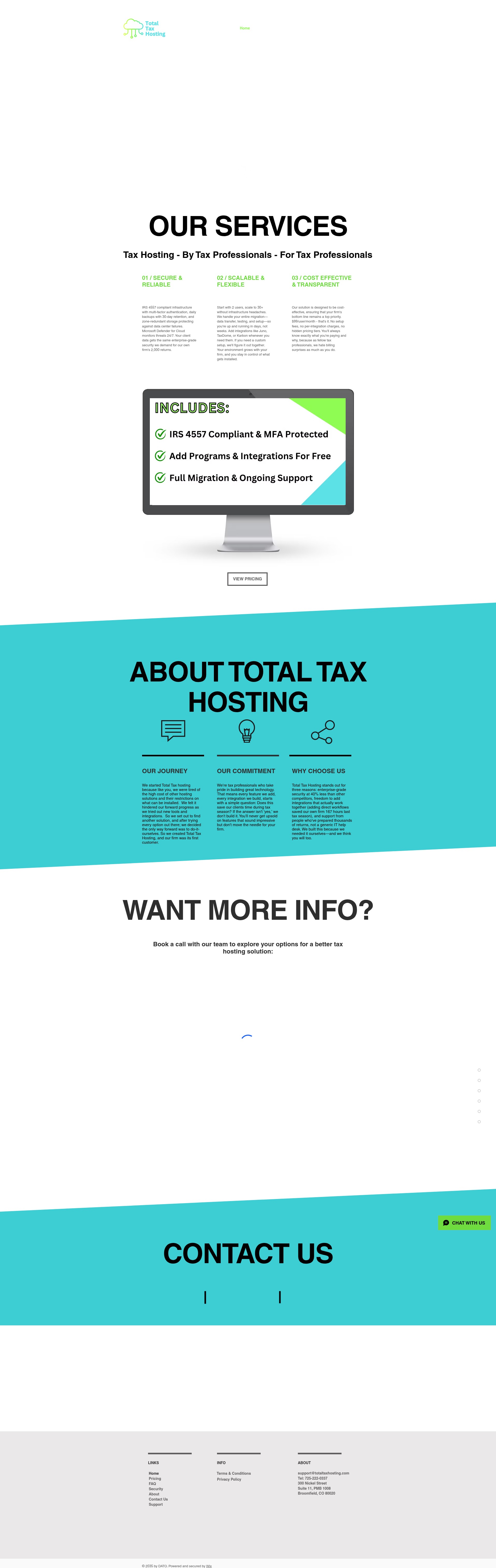 Screenshot of www.totaltaxhosting.com