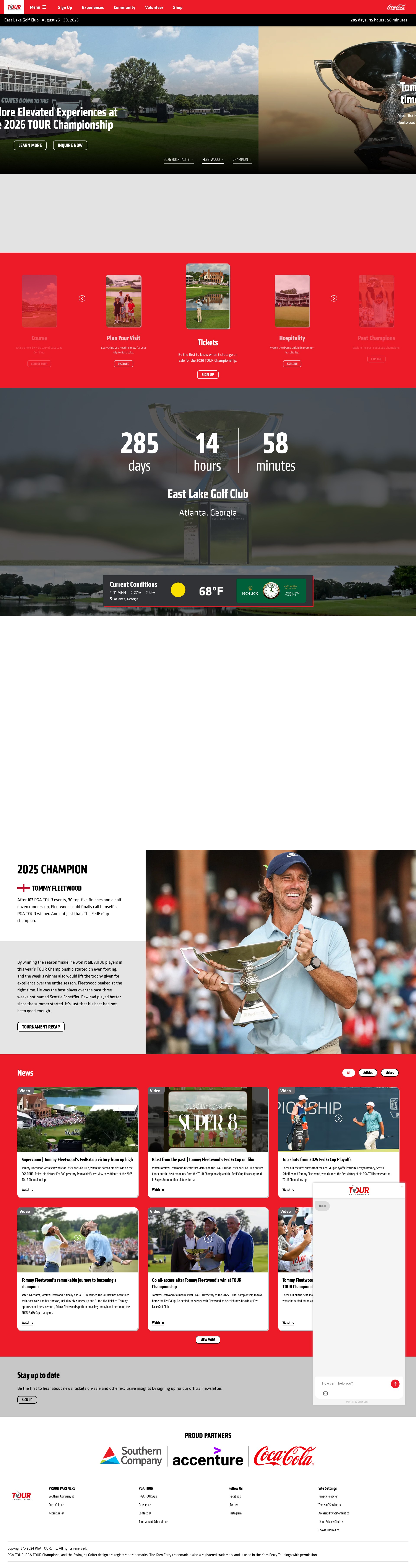 Screenshot of www.tourchampionship.com