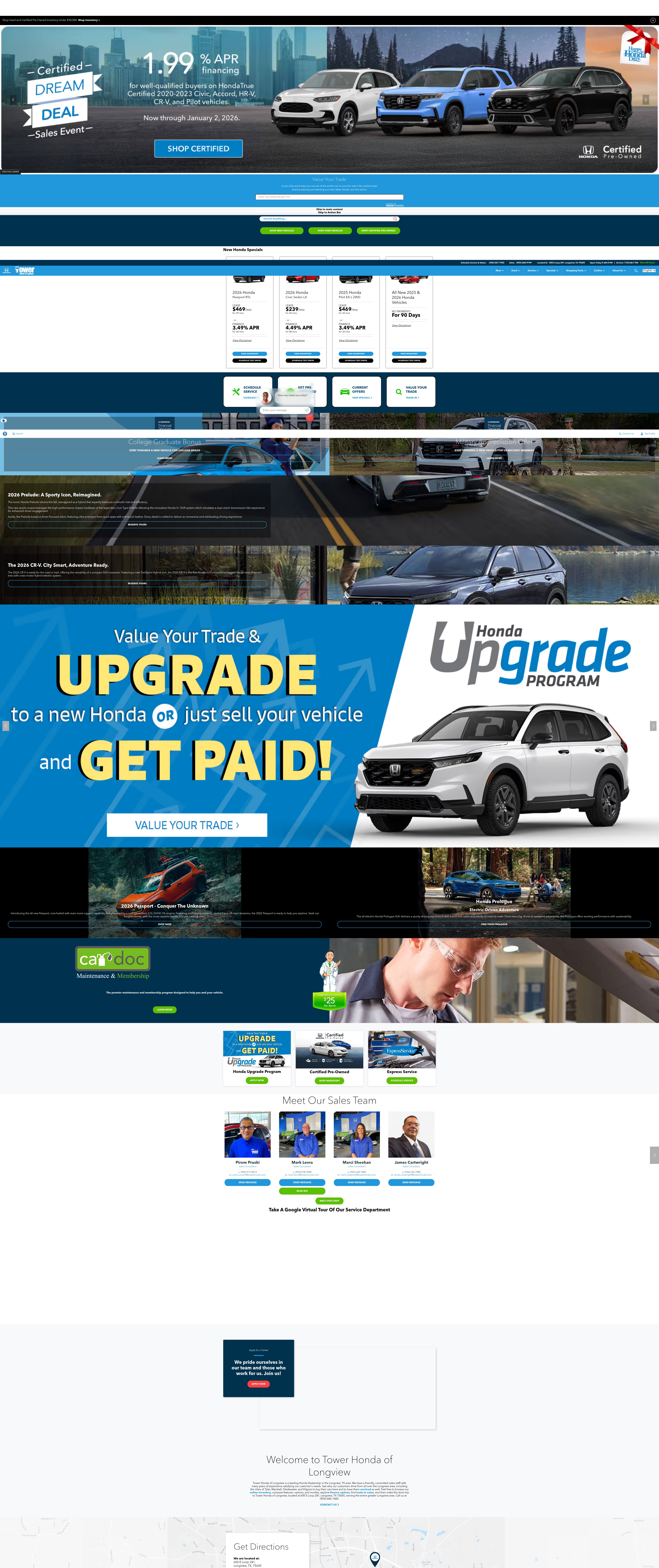 Screenshot of www.towerhonda.com