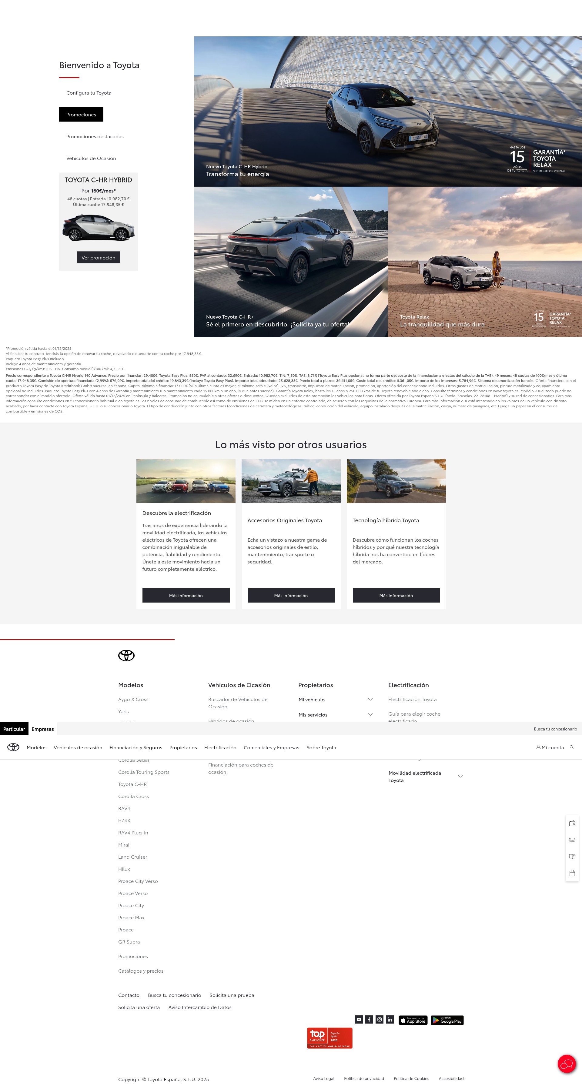 Screenshot of www.toyota.es