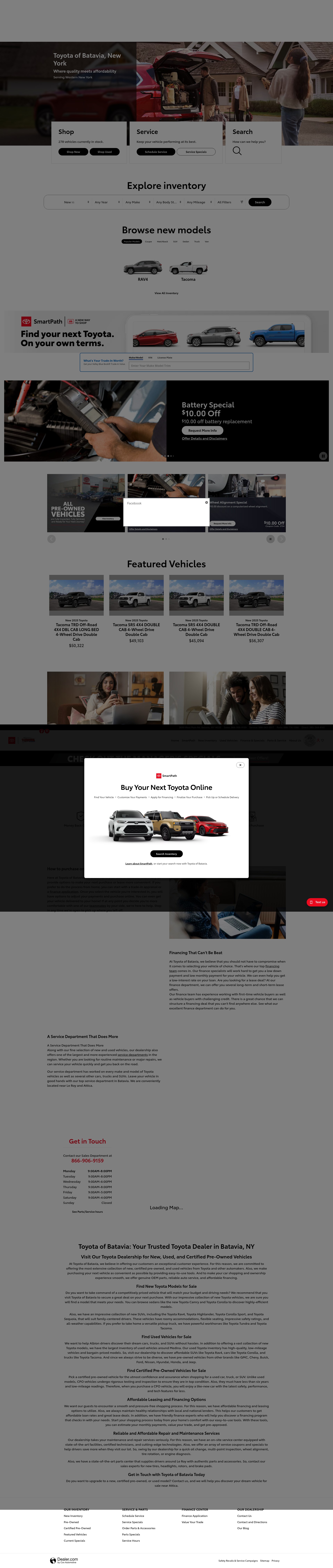 Screenshot of www.toyotaofbatavia.com