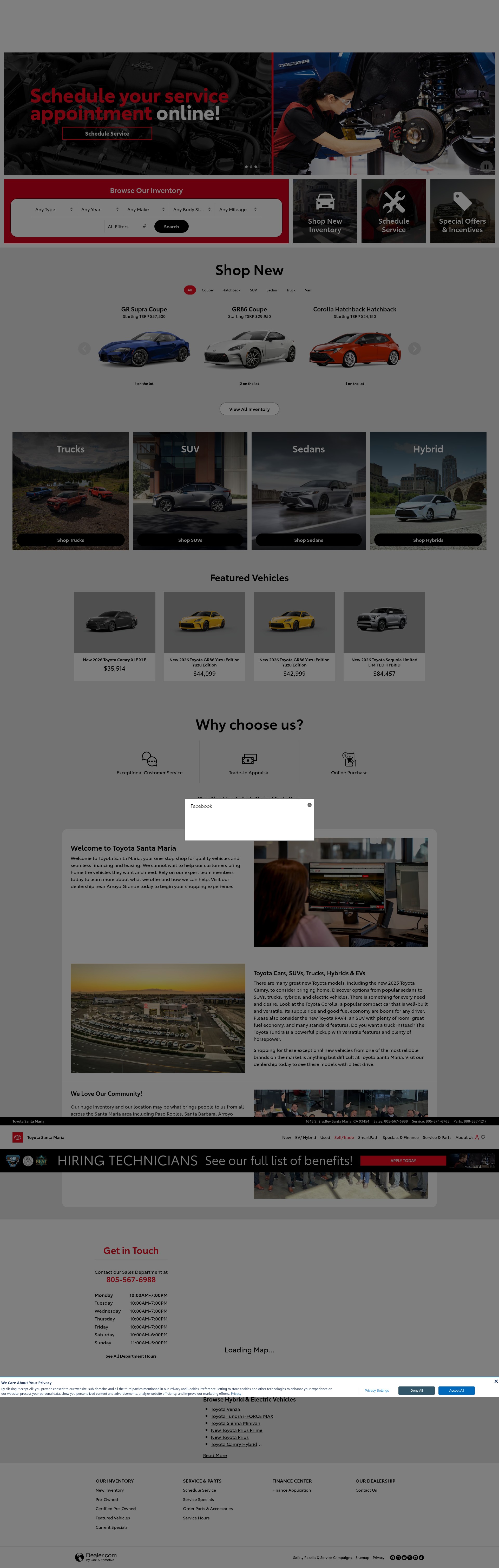 Screenshot of www.toyotasm.com