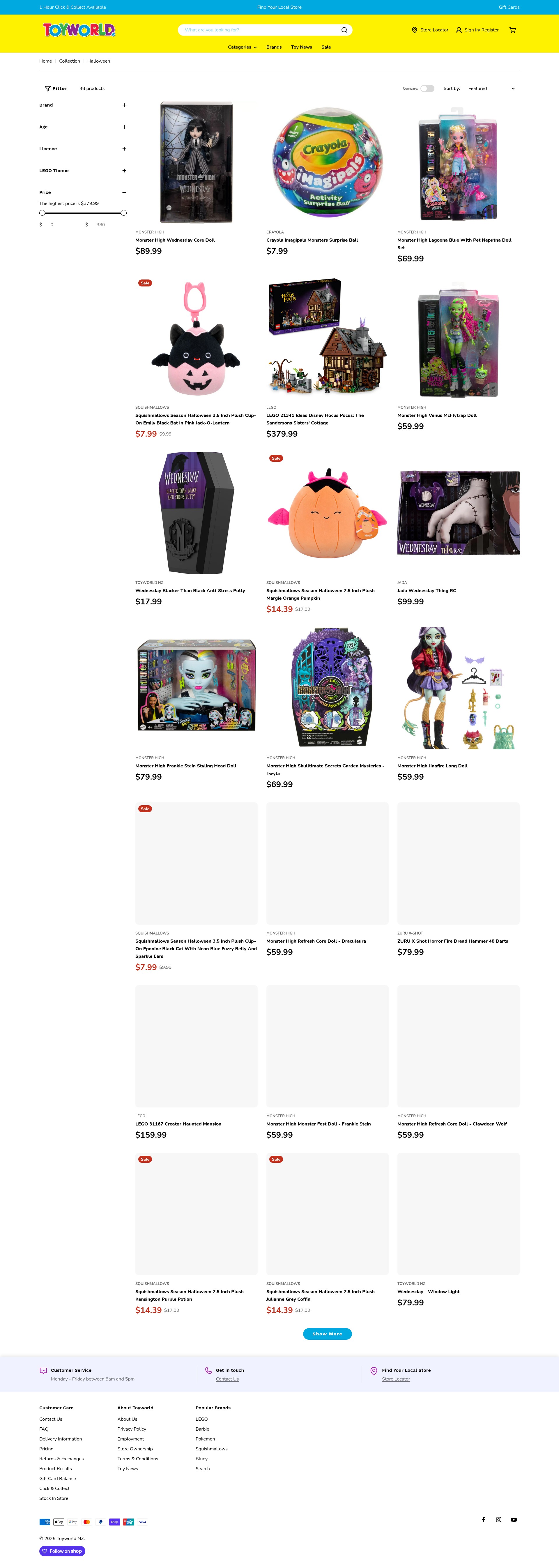 Screenshot of www.toyworld.co.nz