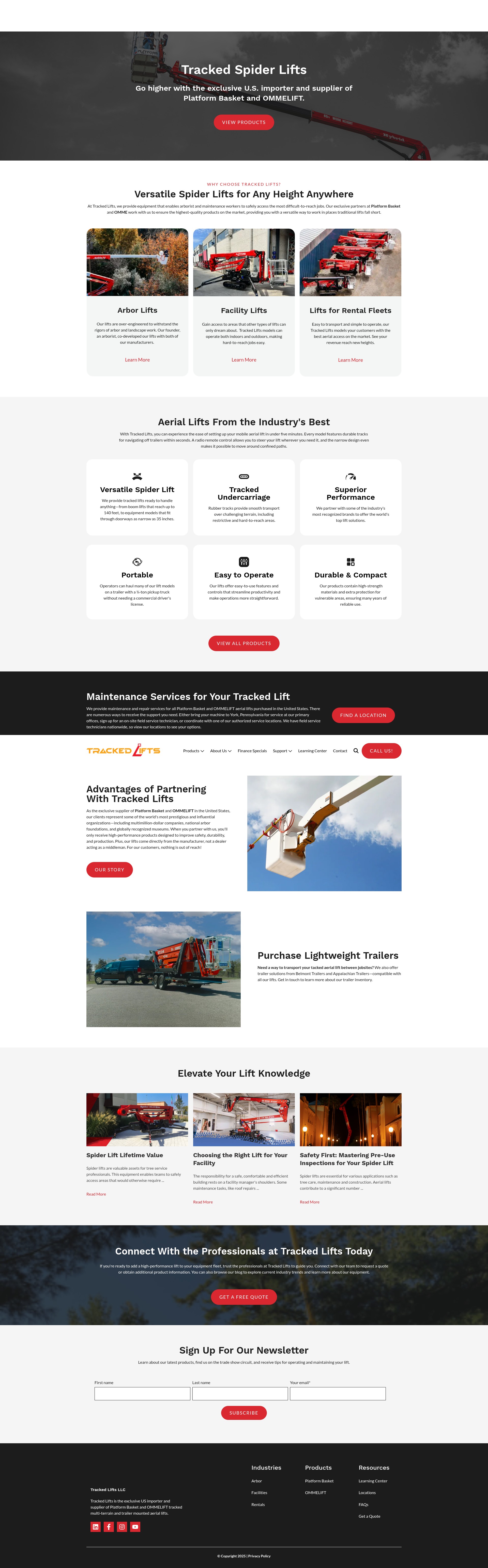 Screenshot of www.trackedlifts.com