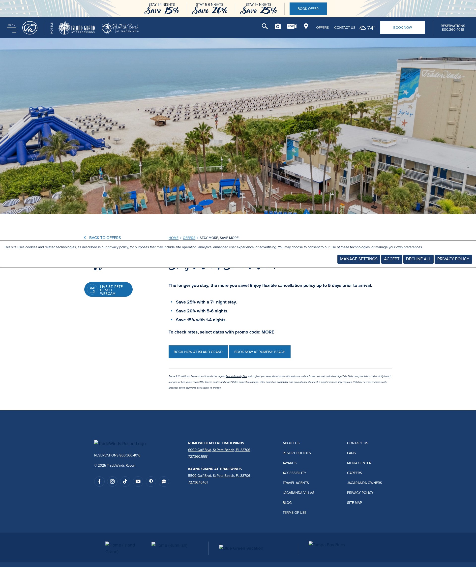 Screenshot of www.tradewindsresort.com