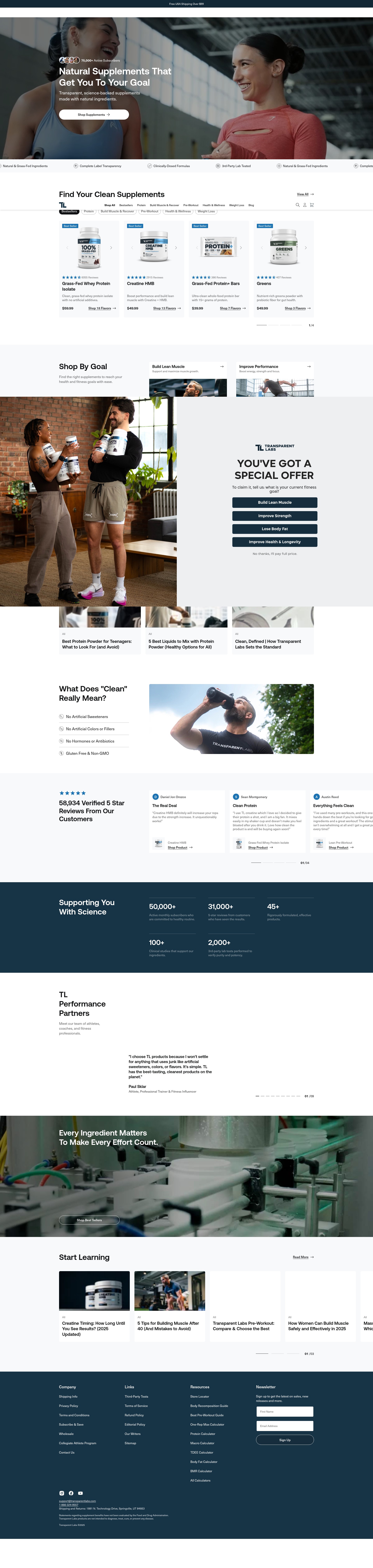 Screenshot of www.transparentlabs.com