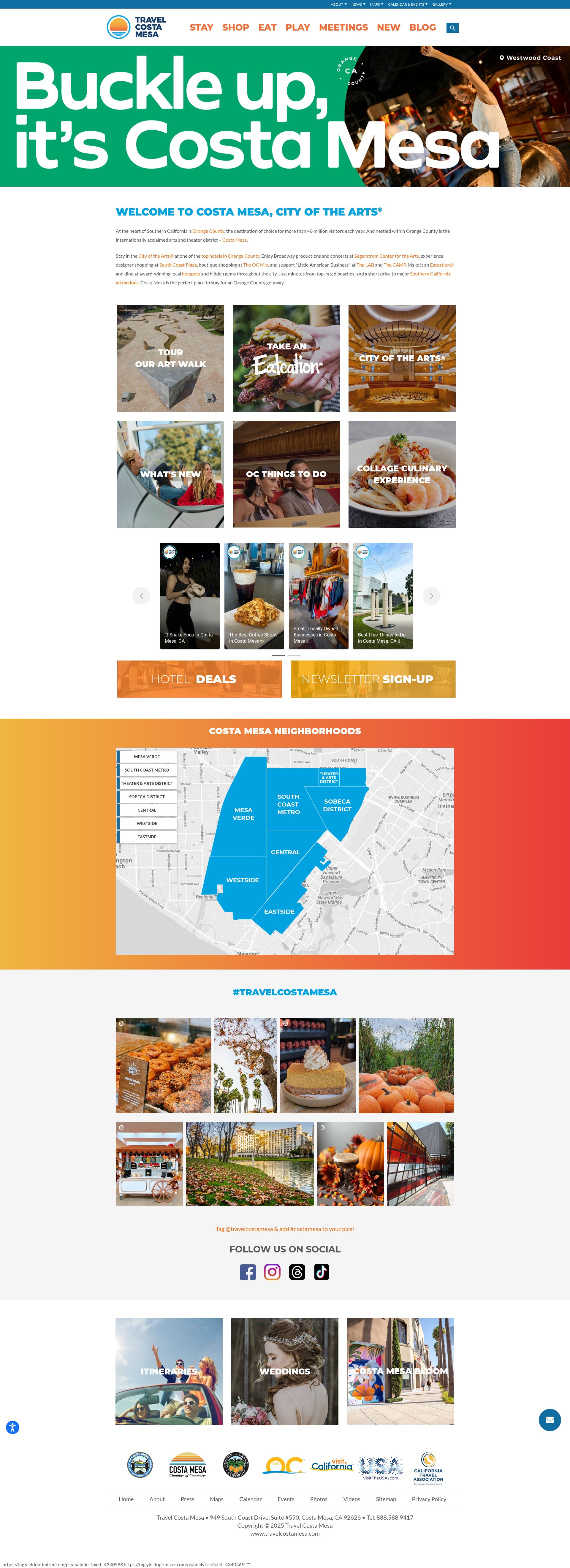 Screenshot of www.travelcostamesa.com