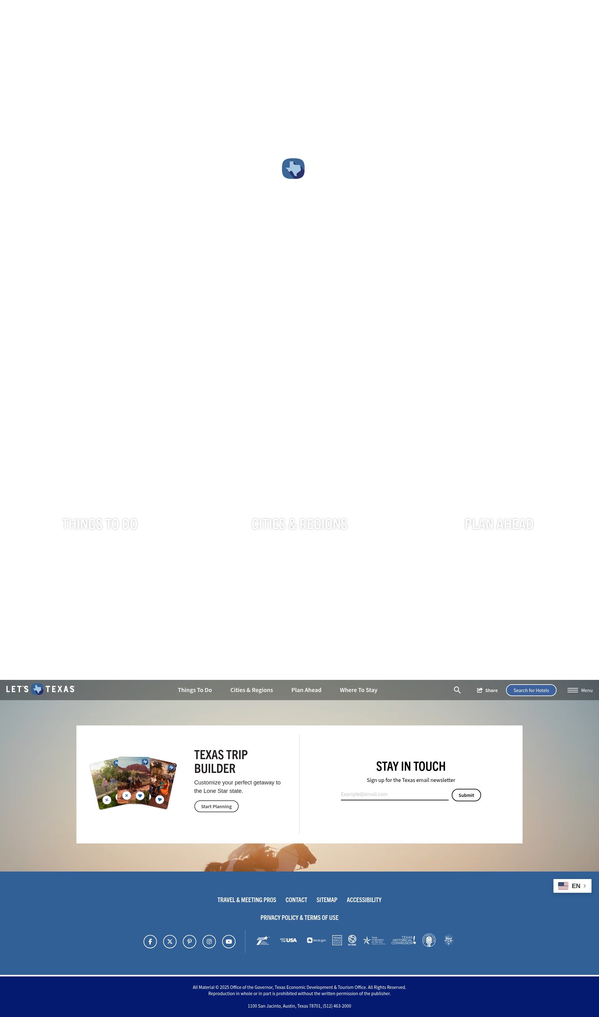 Screenshot of www.traveltexas.com