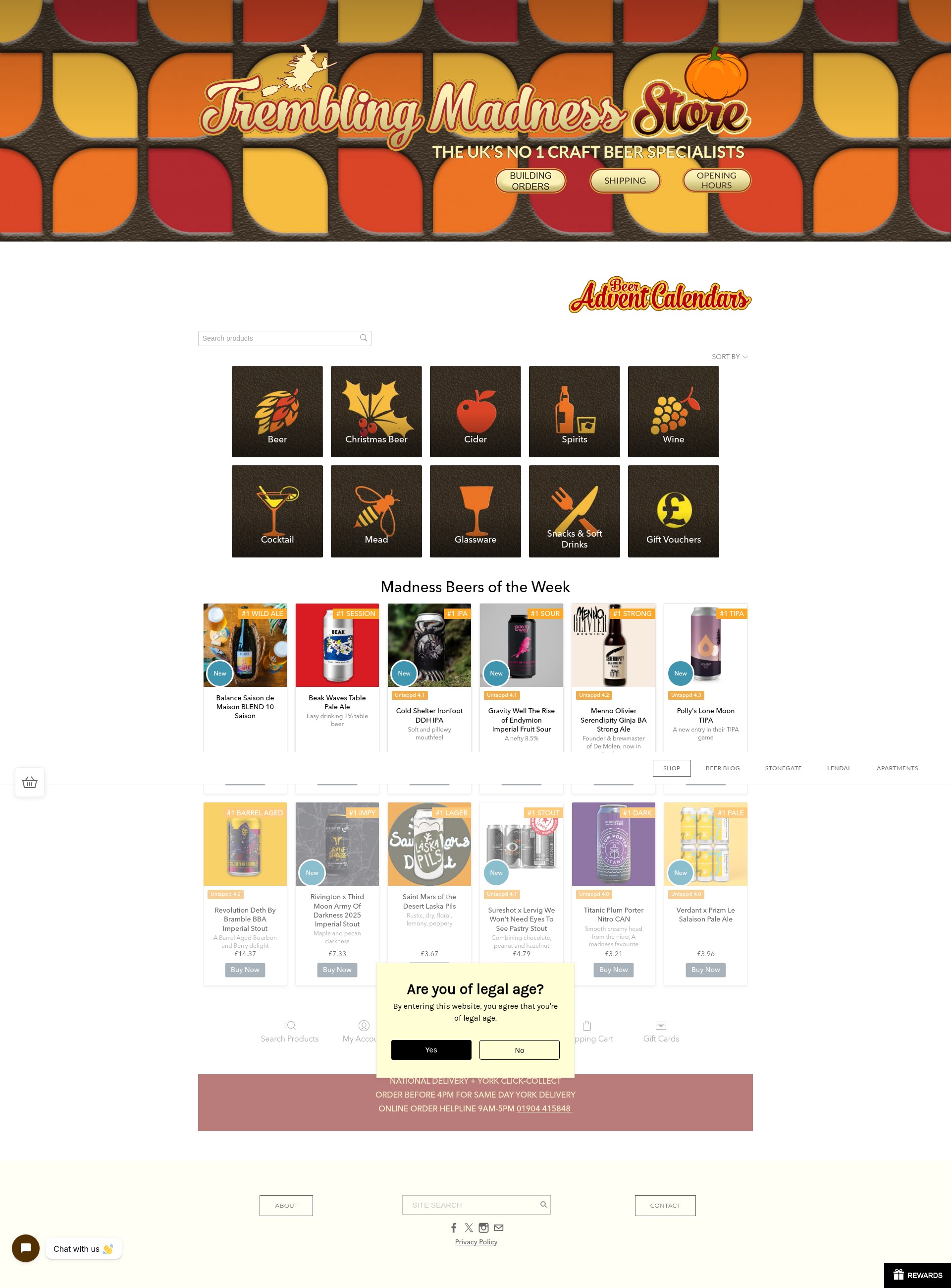 Screenshot of www.tremblingmadness.co.uk