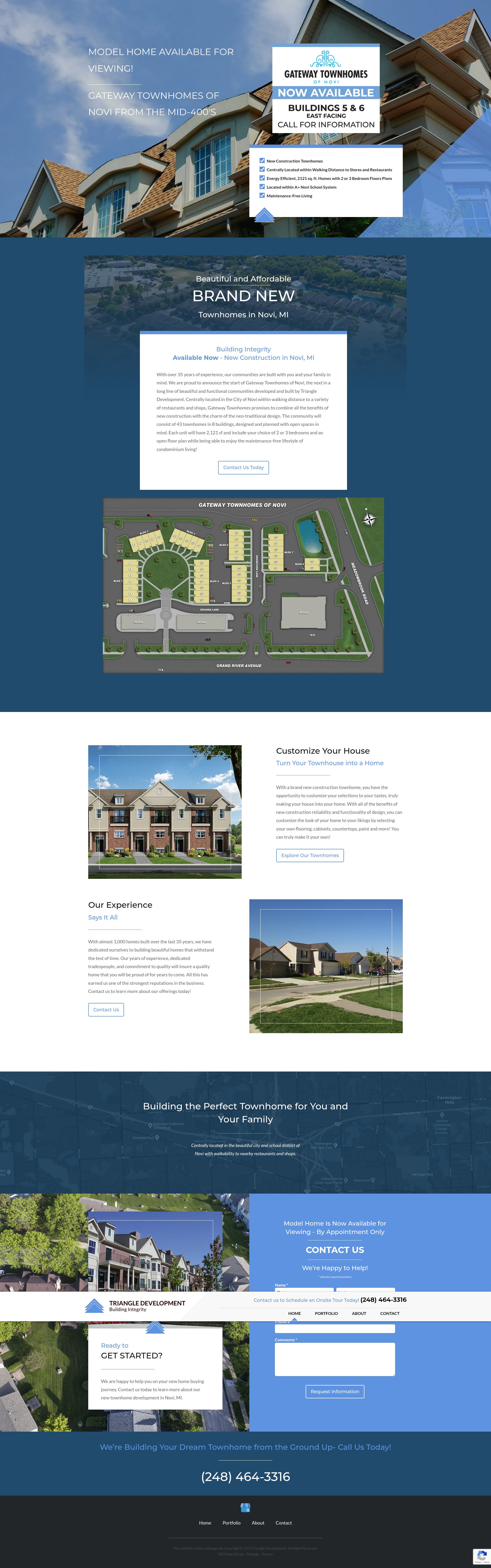 Screenshot of www.triangle-newhomes.com