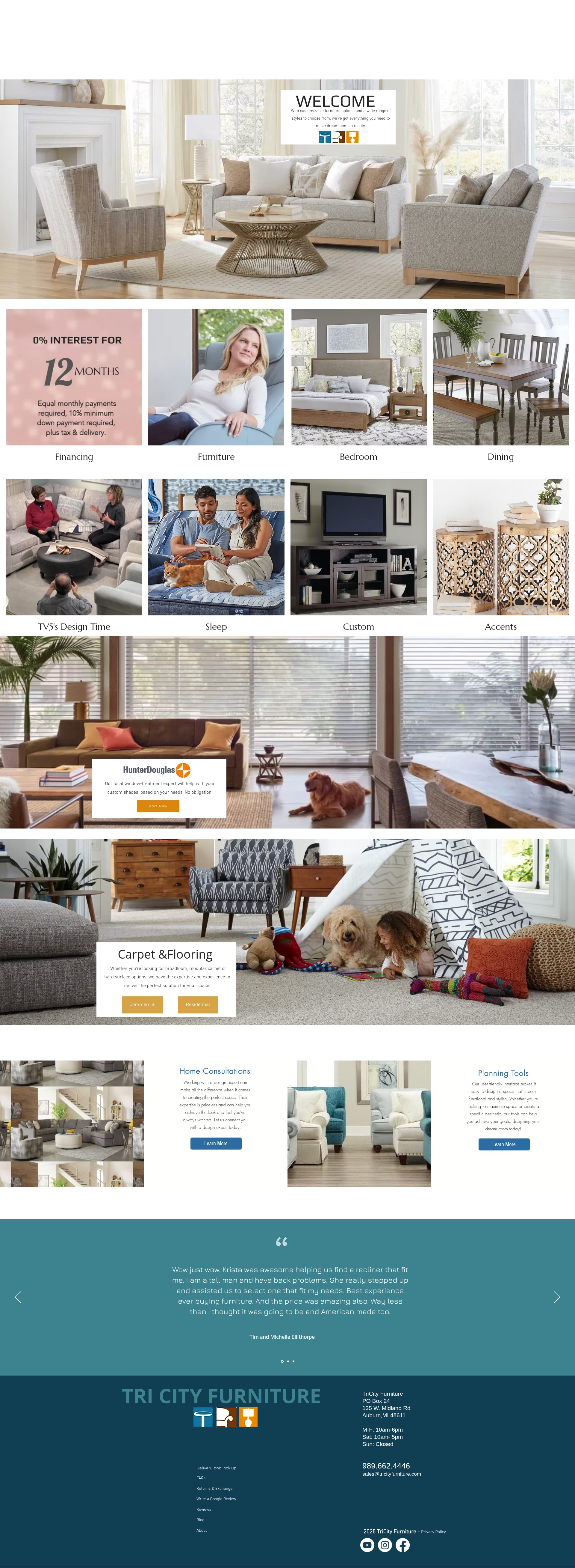 Screenshot of www.tricityfurniture.com