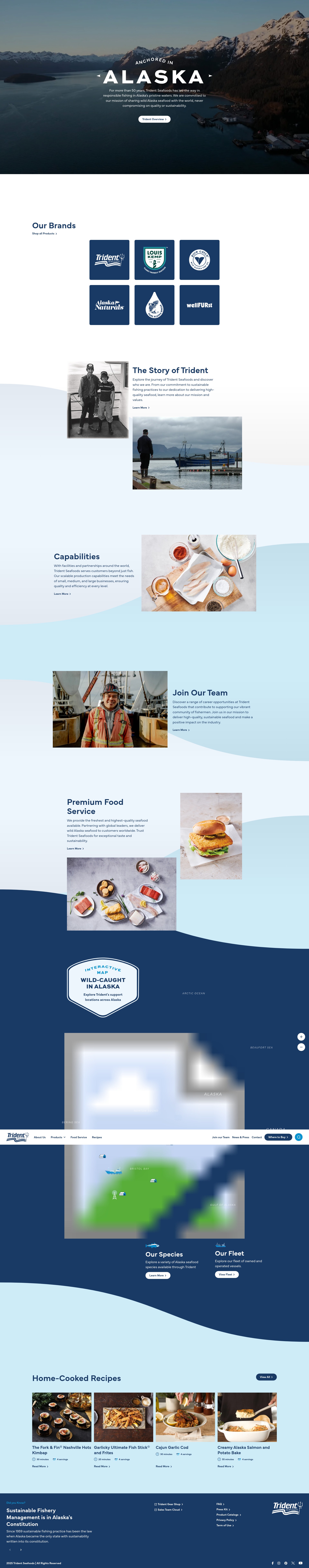 Screenshot of www.tridentseafoods.com