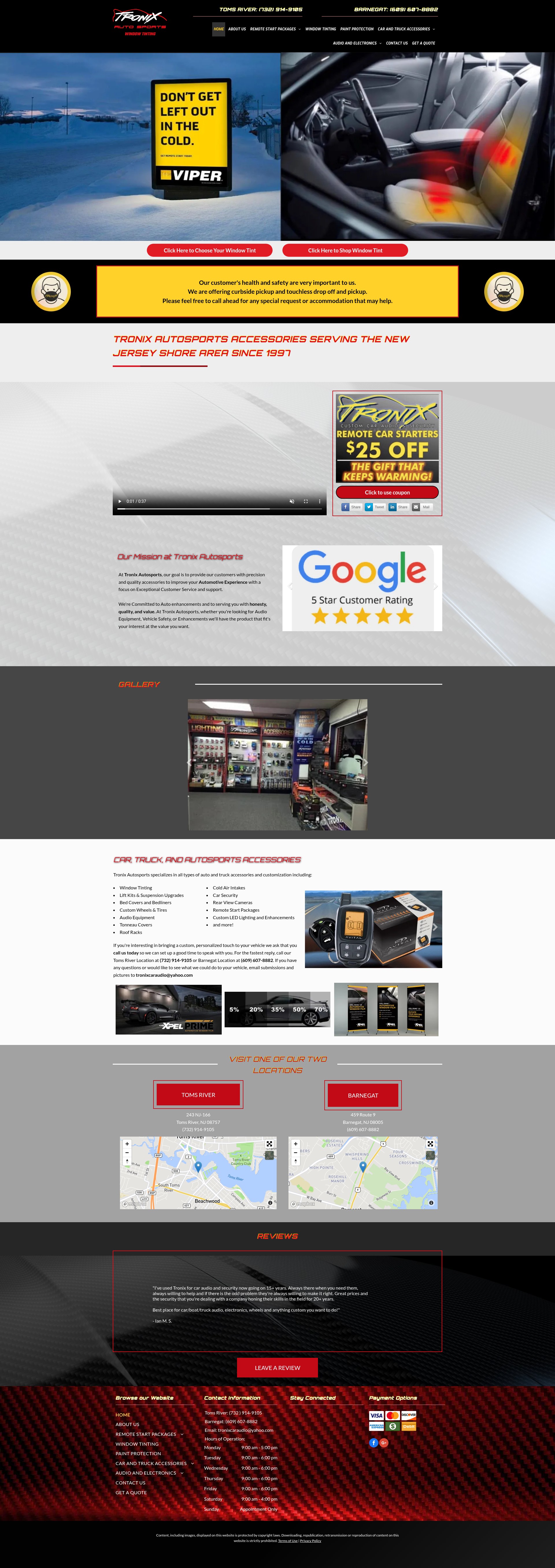 Screenshot of www.tronixautosports.com