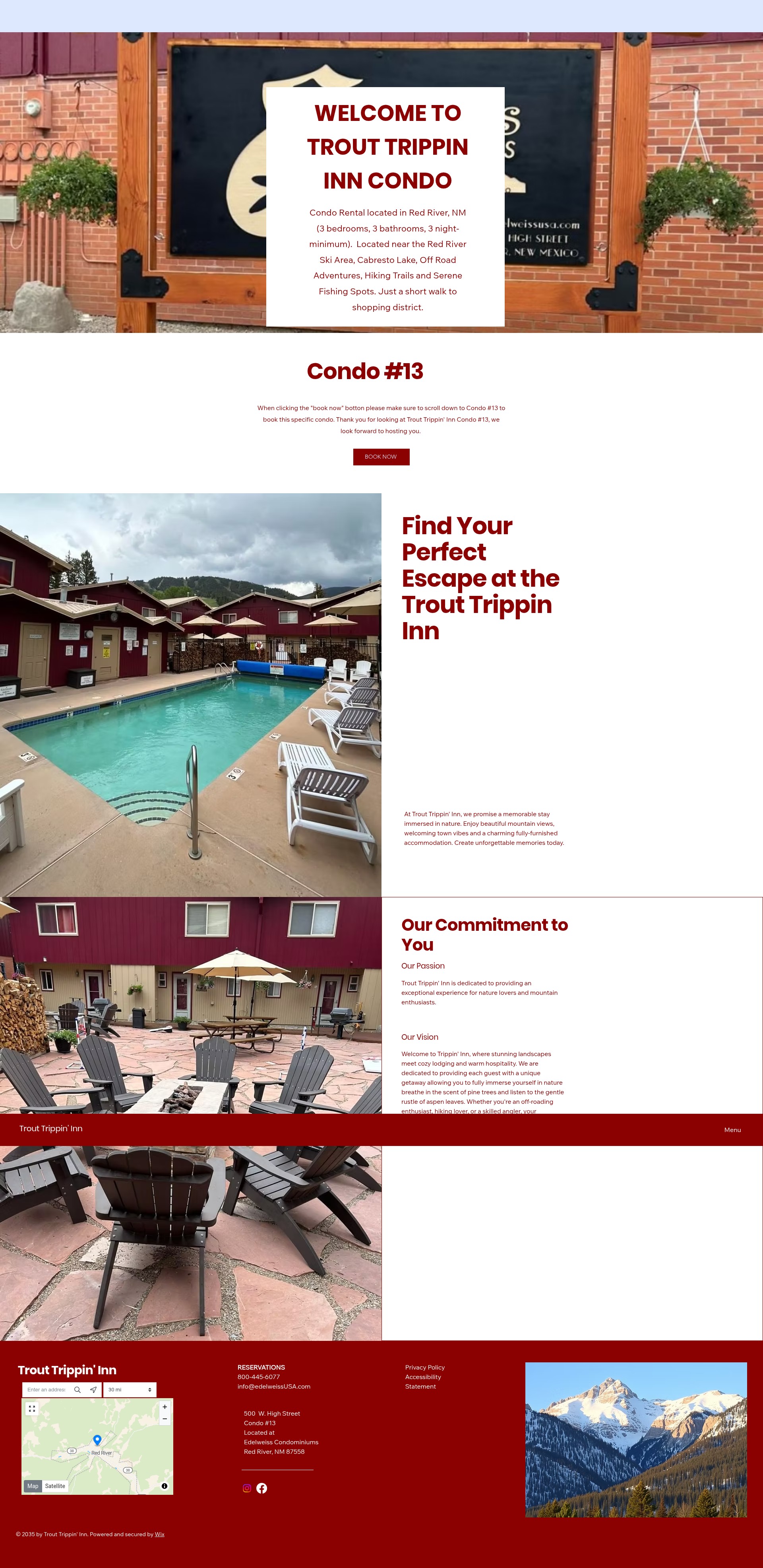 Screenshot of www.trouttrippininn.com