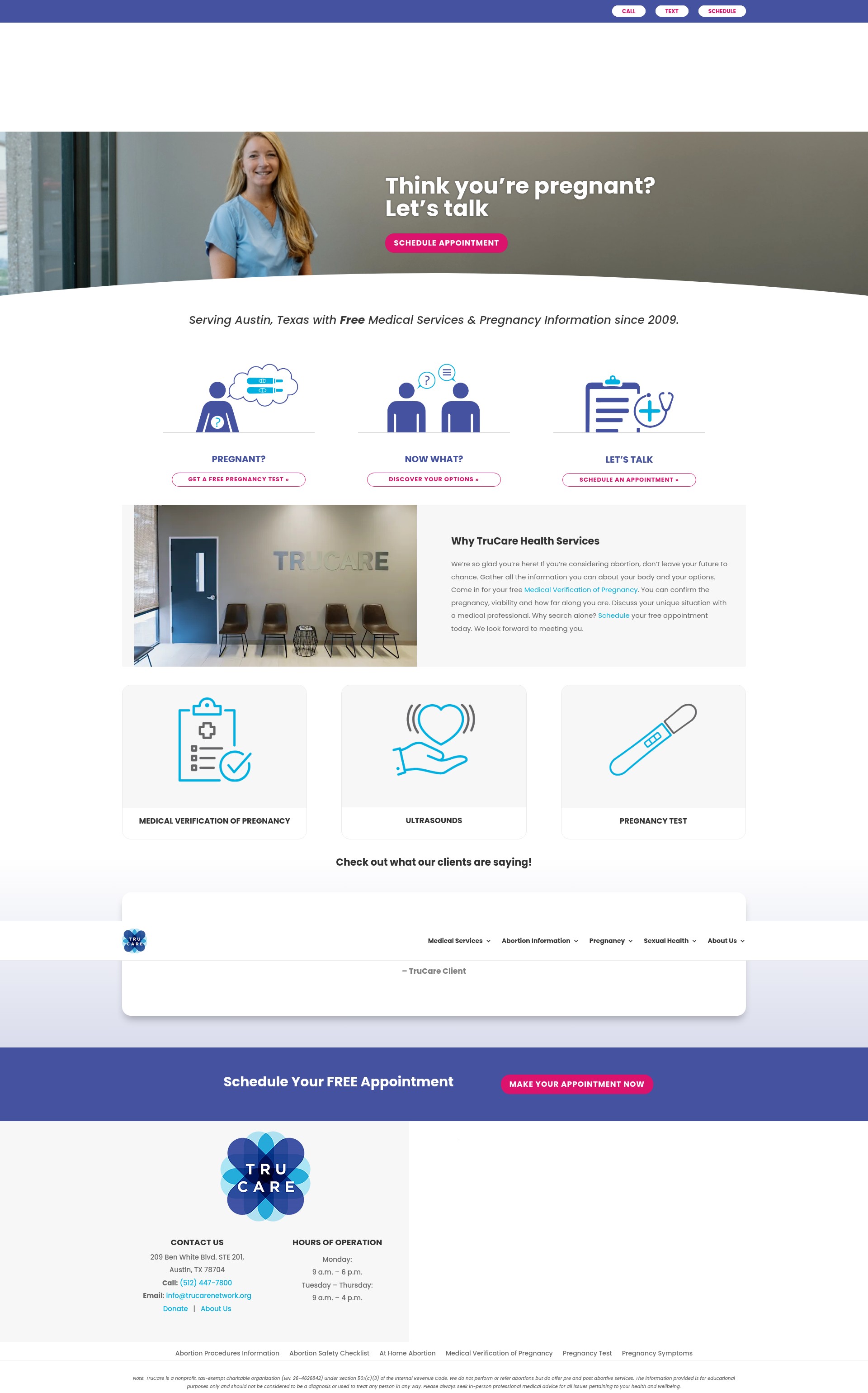 Screenshot of www.trucareclinic.com