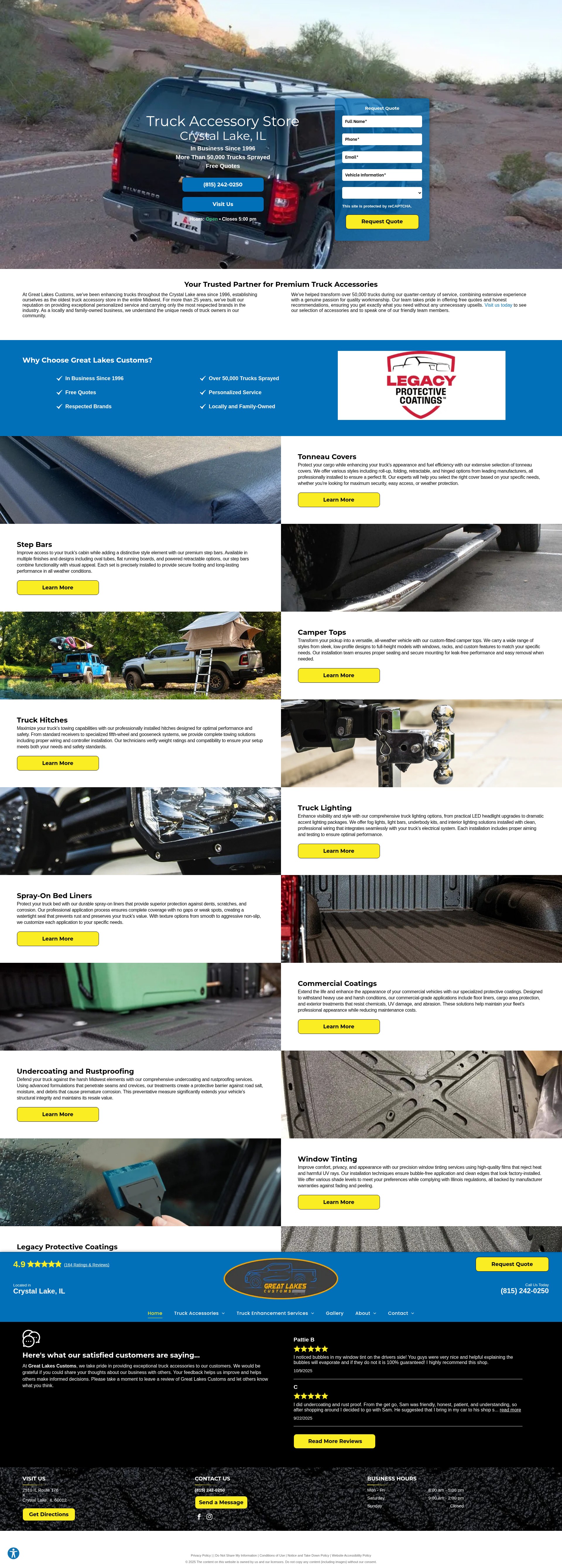 Screenshot of www.truckaccessoriesprairiegroveil.com