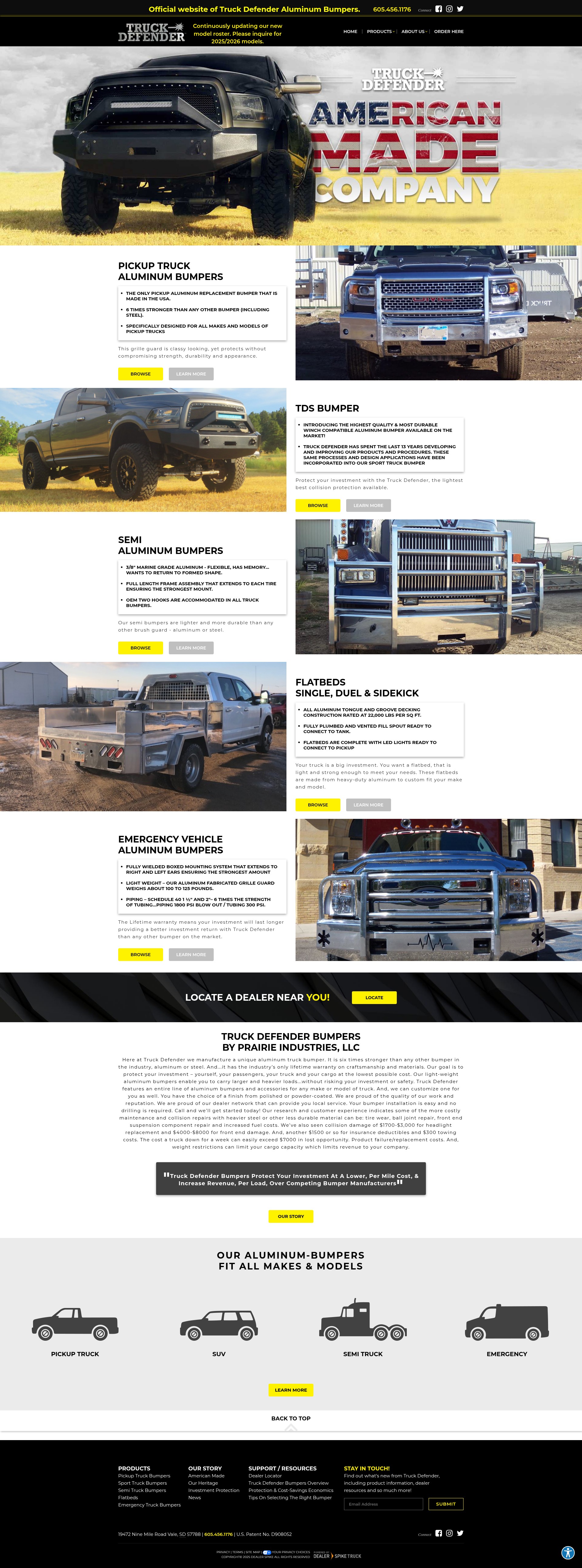 Screenshot of www.truckdefender.com