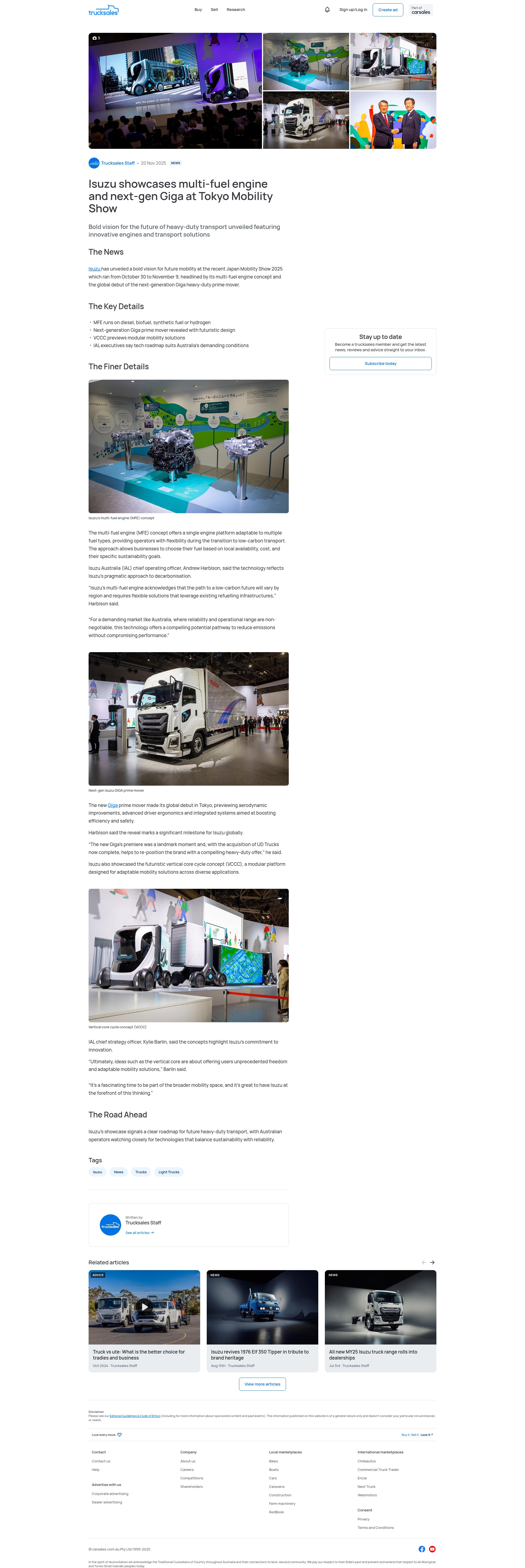 Screenshot of www.trucksales.com.au