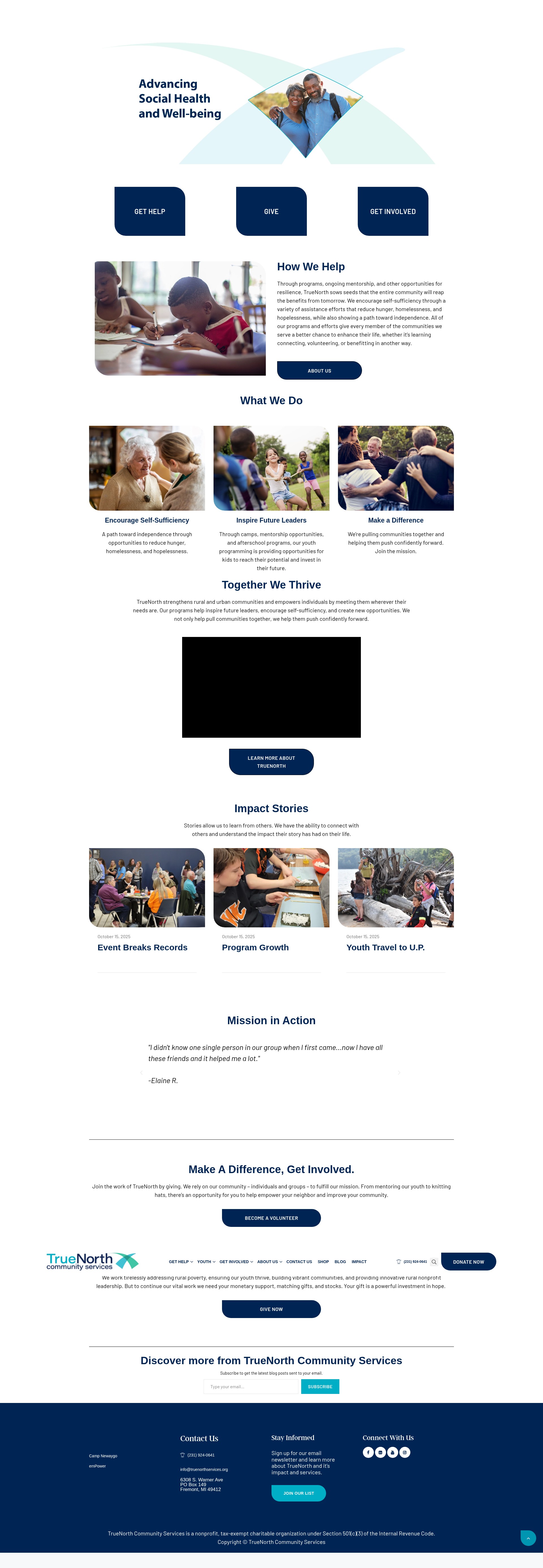 Screenshot of www.truenorthservices.org