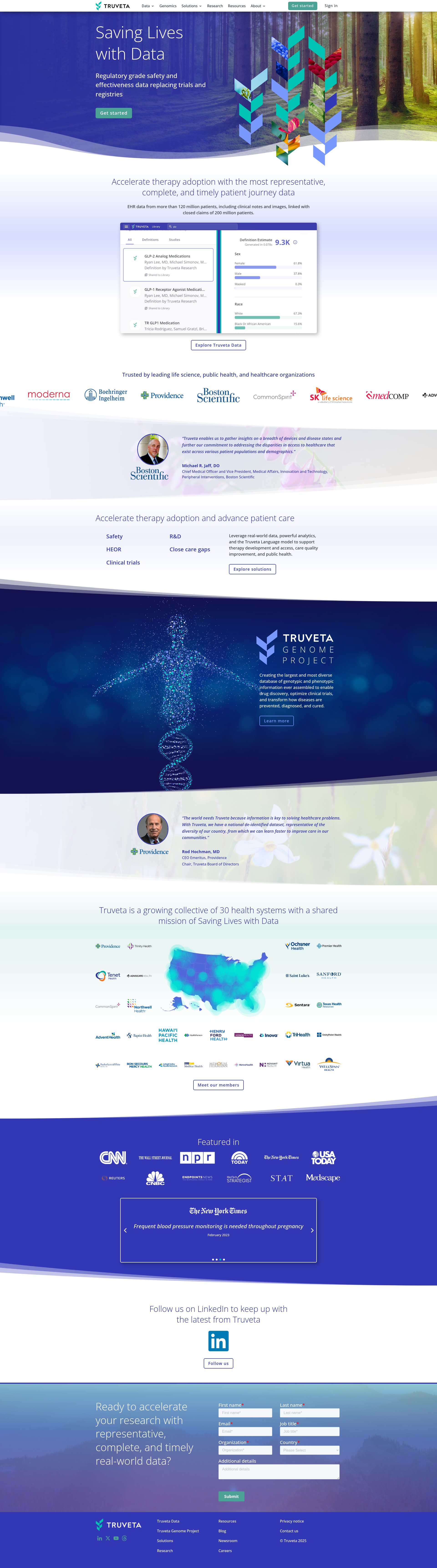 Screenshot of www.truveta.com