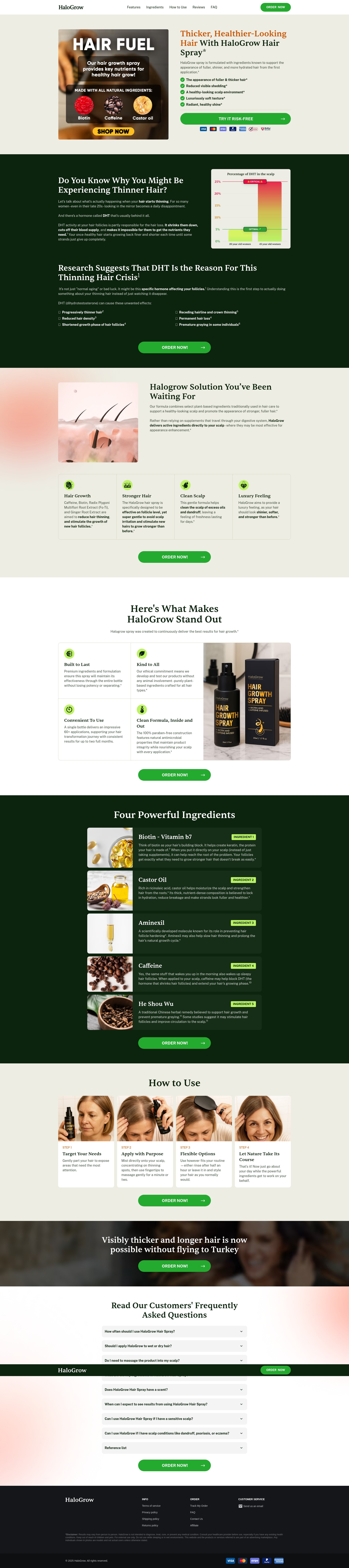 Screenshot of www.tryhalogrow.com