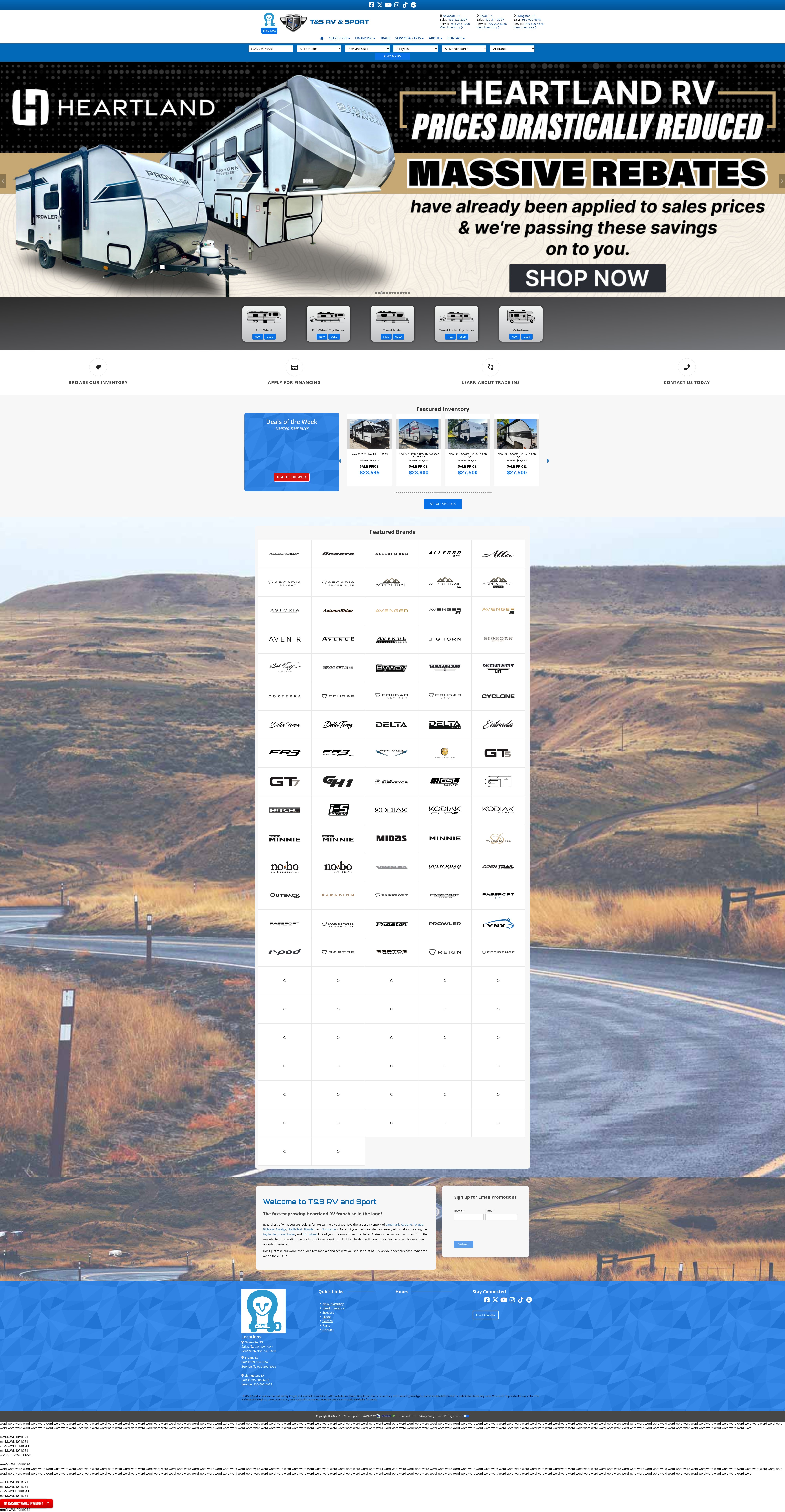 Screenshot of www.tsrvs.com