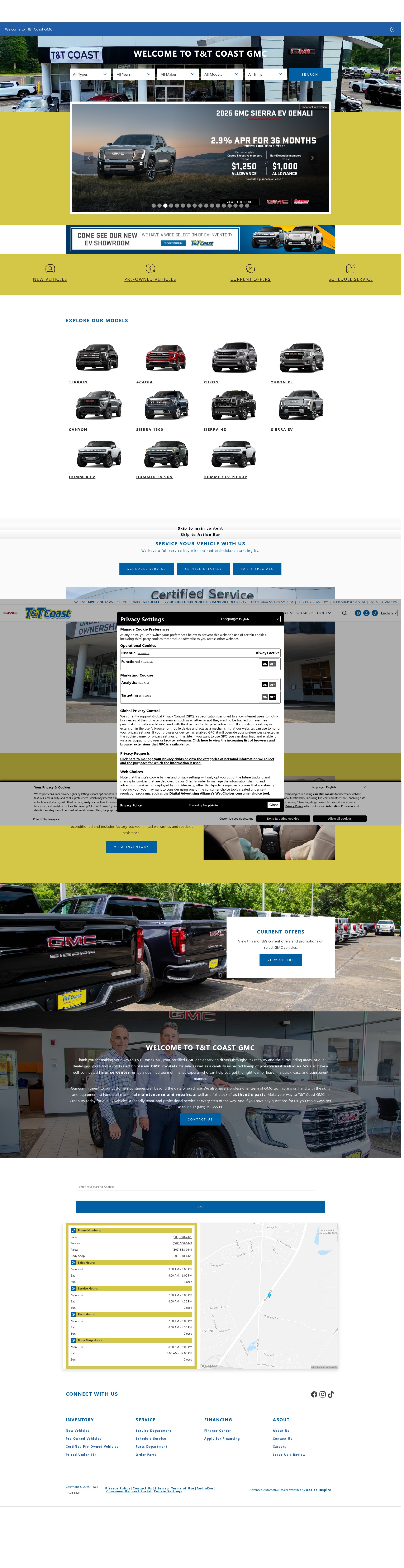 Screenshot of www.ttcoastgmc.com
