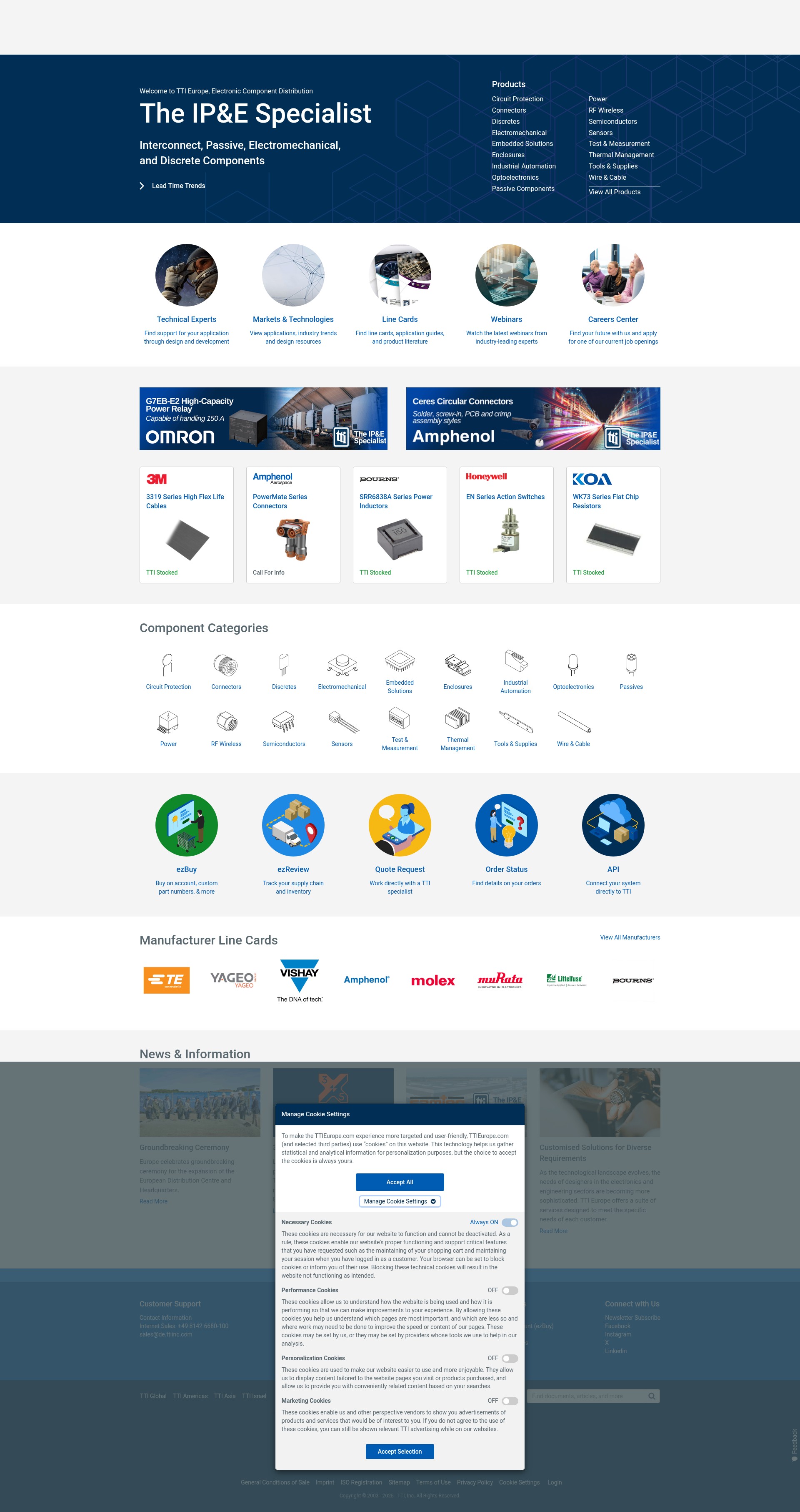 Screenshot of www.ttieurope.com