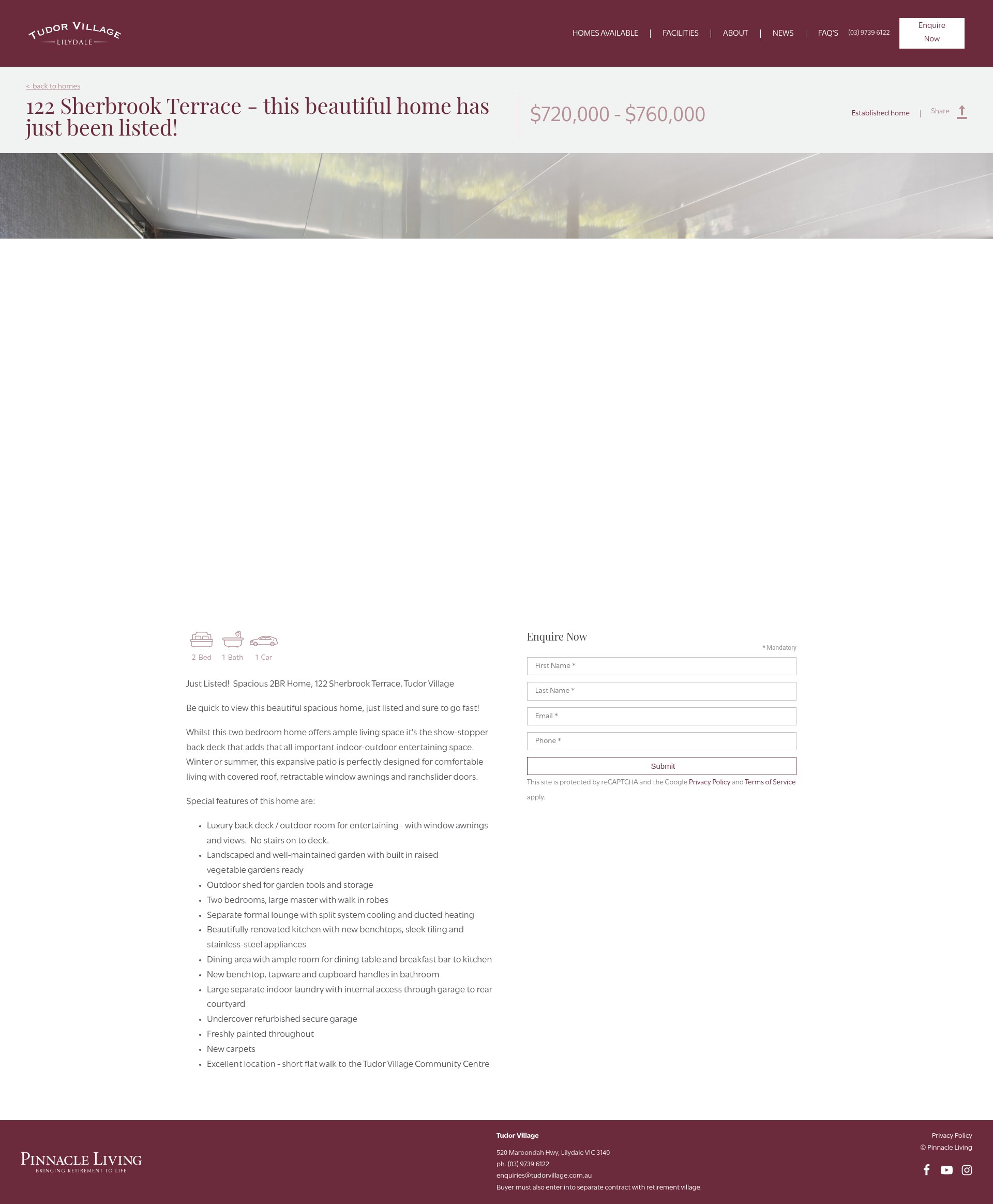 Screenshot of www.tudorvillage.com.au