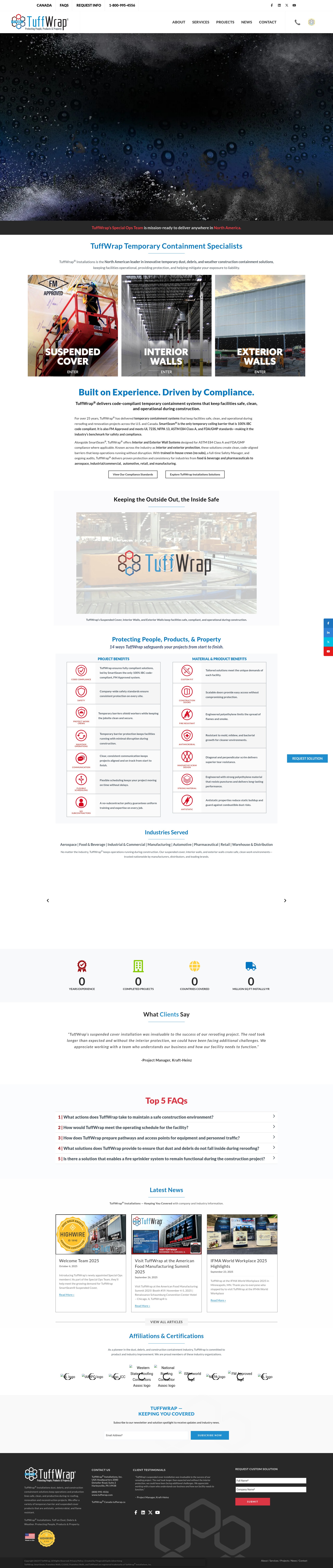 Screenshot of www.tuffwrap.com