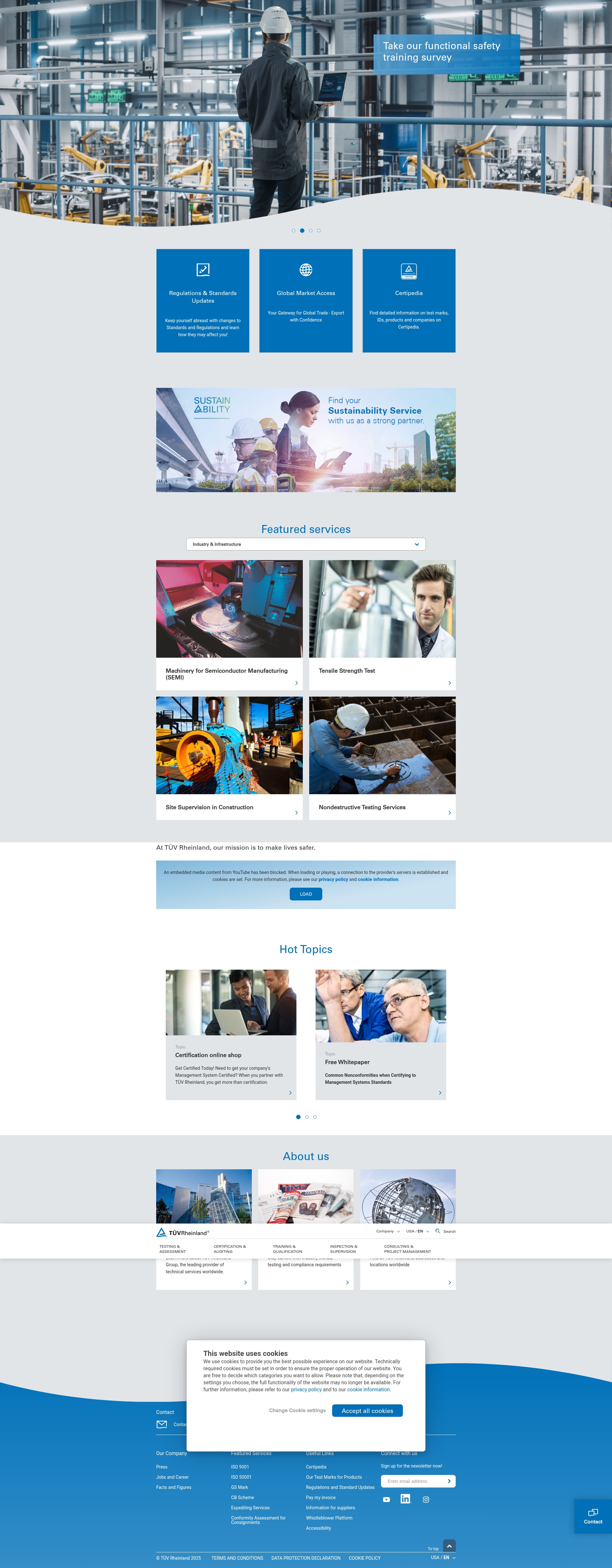 Screenshot of www.tuv.com