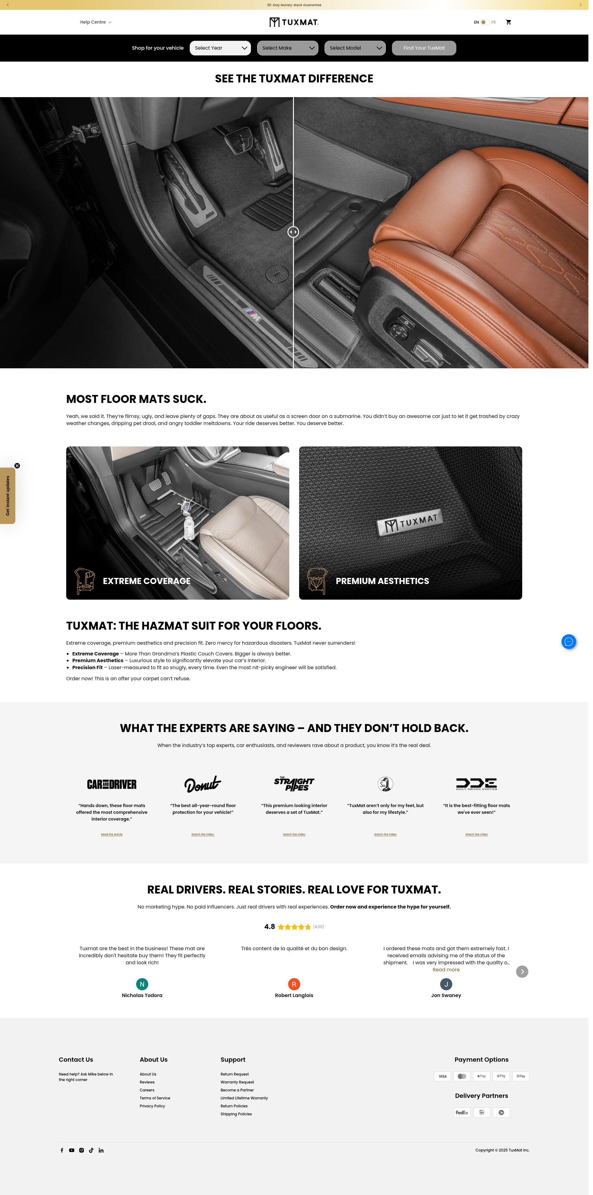 Screenshot of www.tuxmat.ca