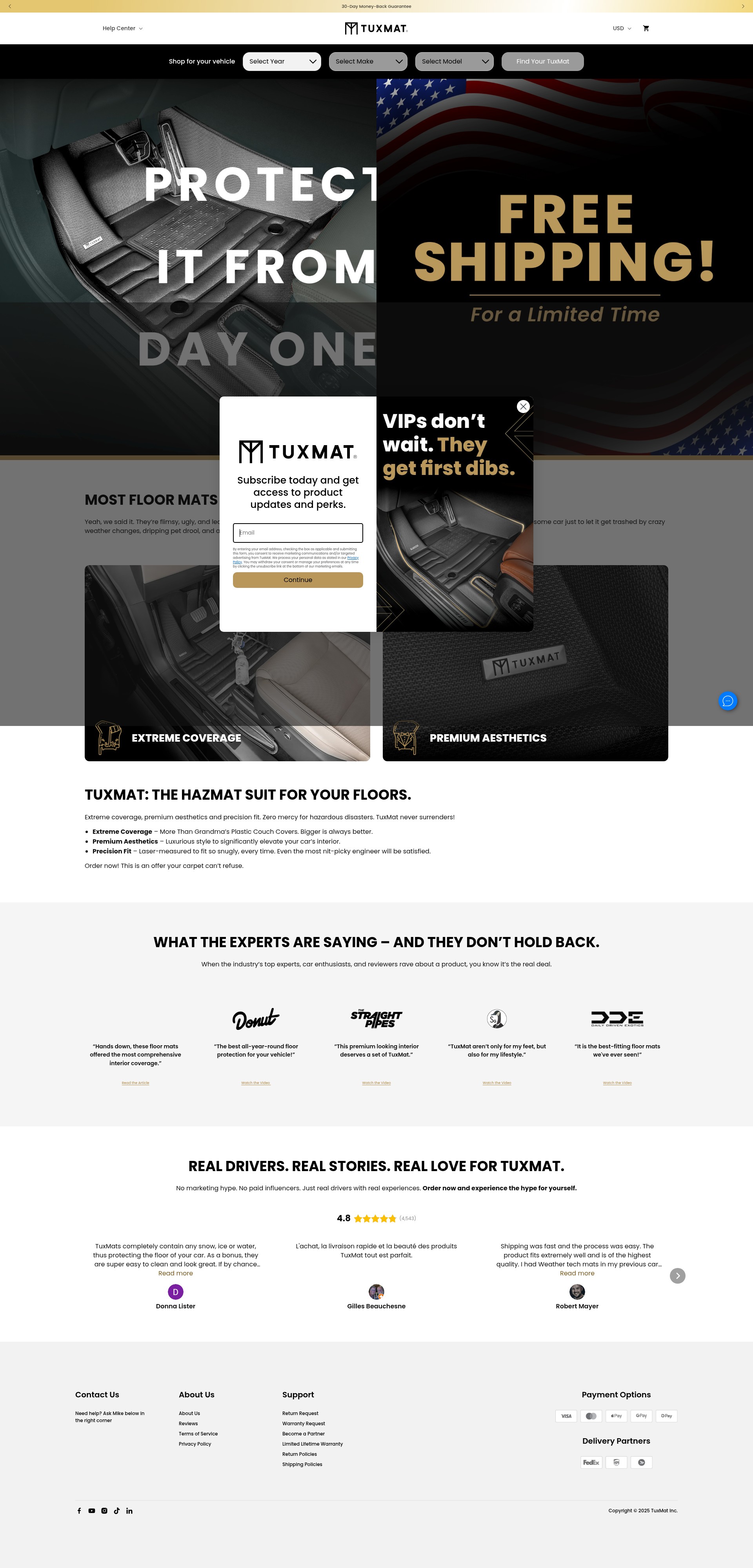 Screenshot of www.tuxmat.com