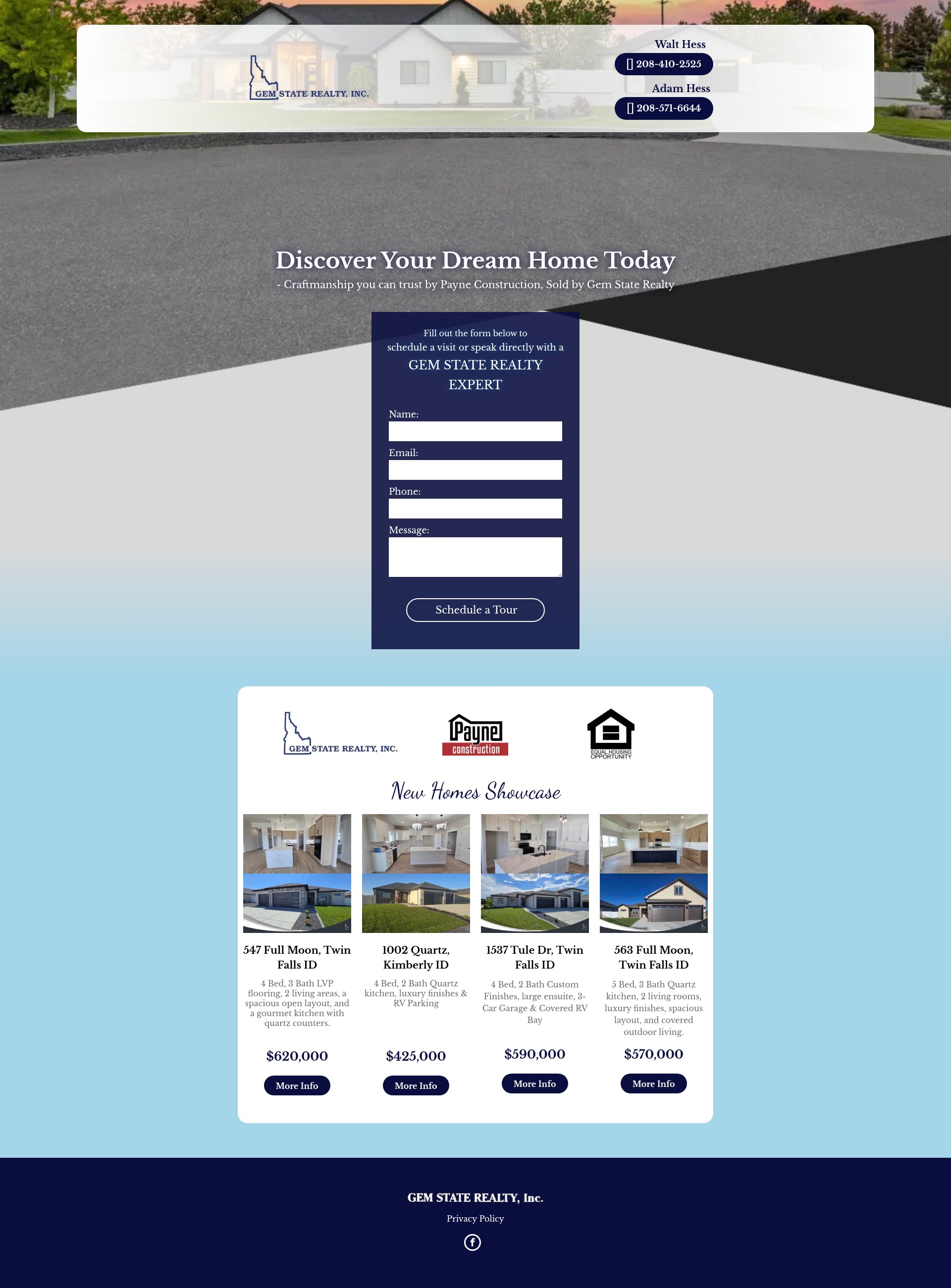Screenshot of www.twinfallsdreamhomes.com