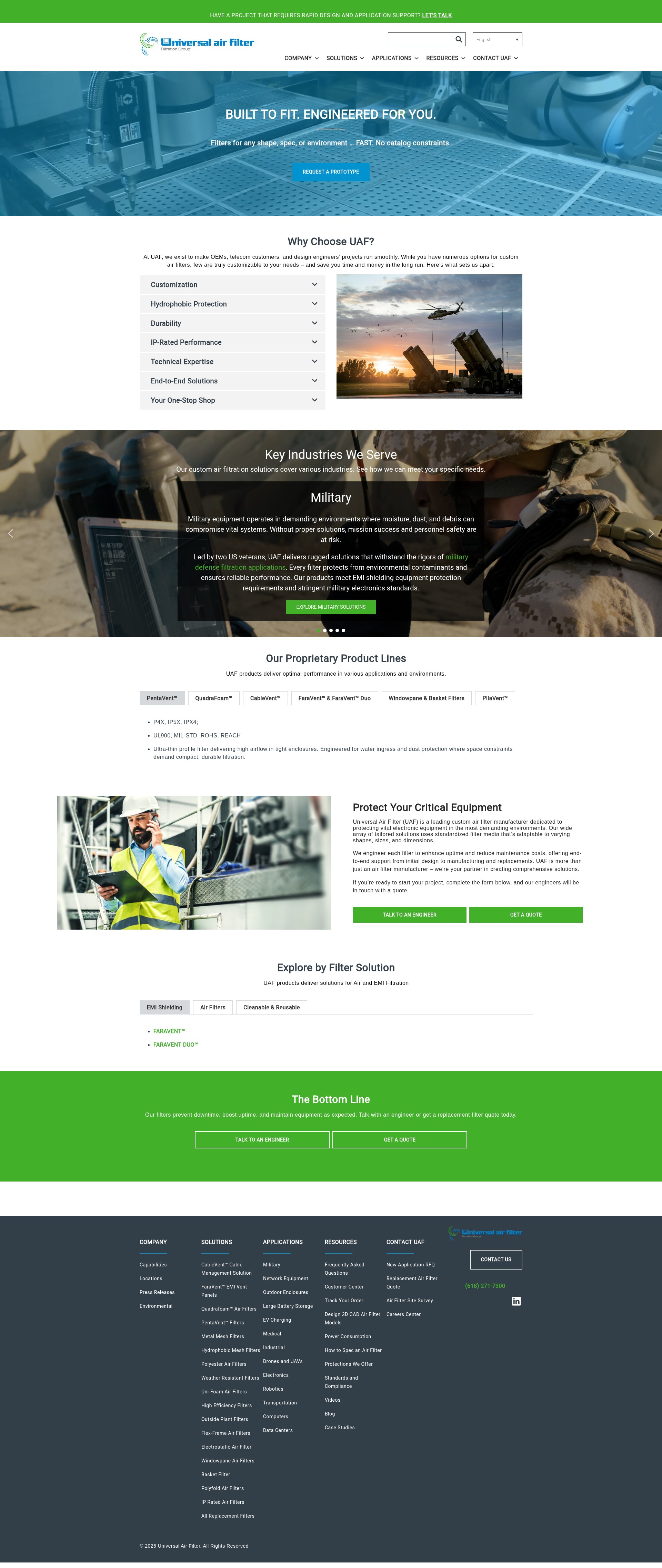 Screenshot of www.uaf.com
