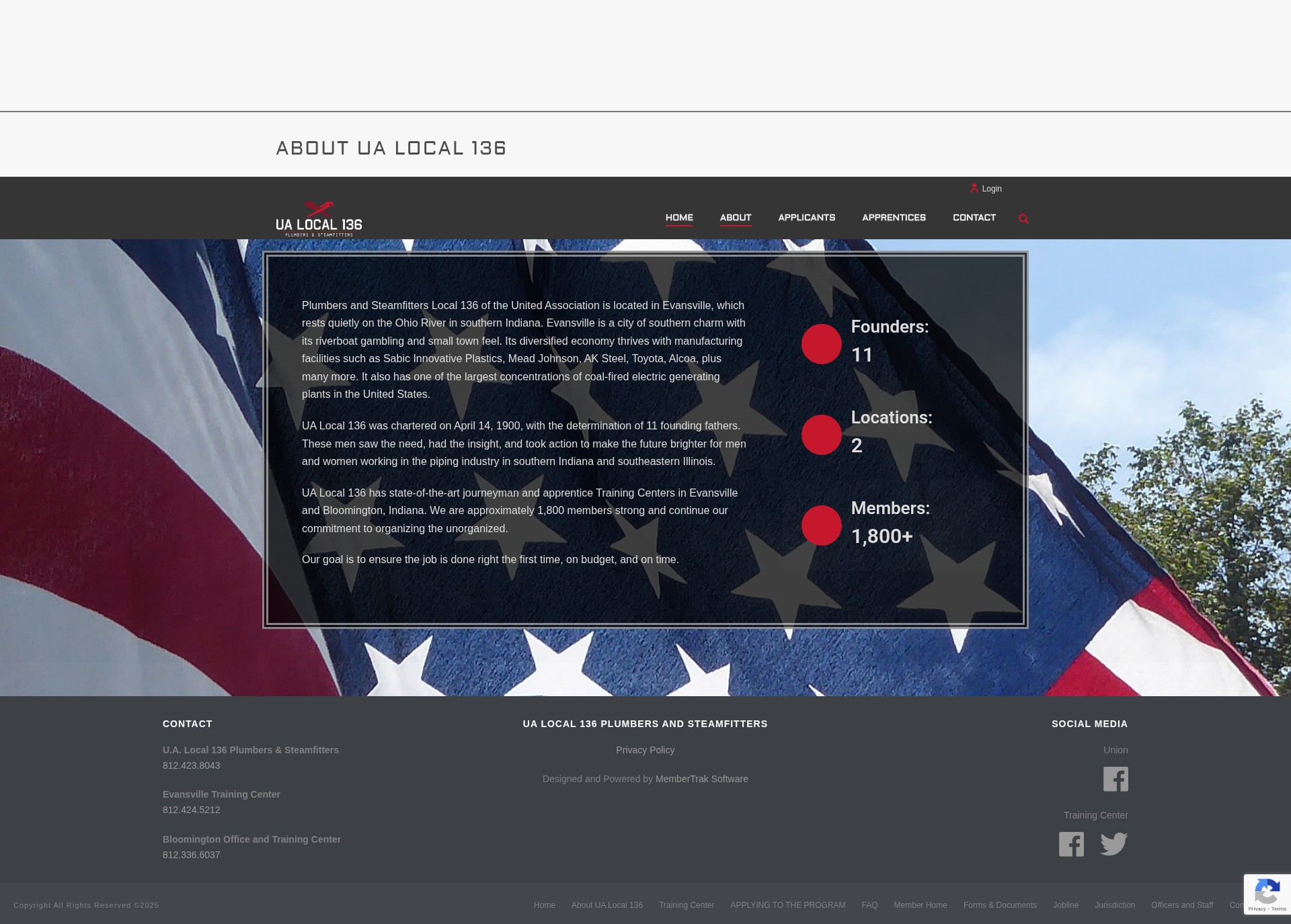 Screenshot of www.ualocal136.org