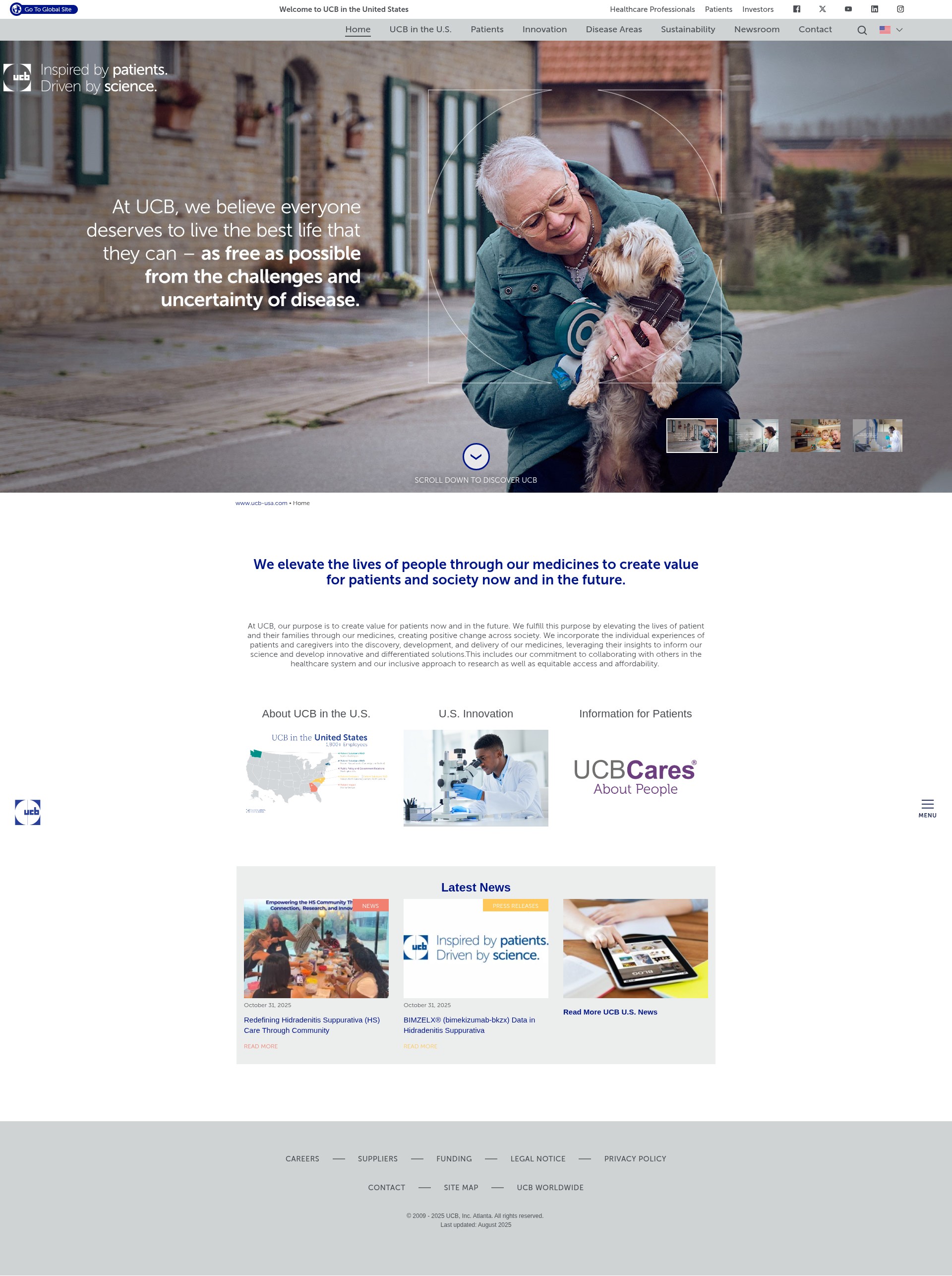 Screenshot of www.ucb-usa.com