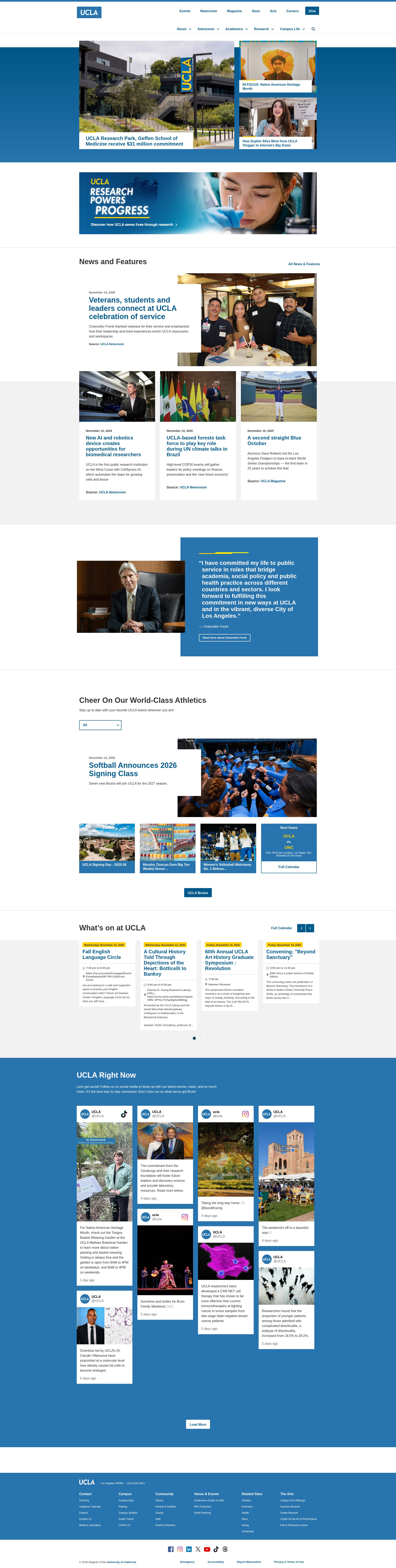 Screenshot of www.ucla.edu