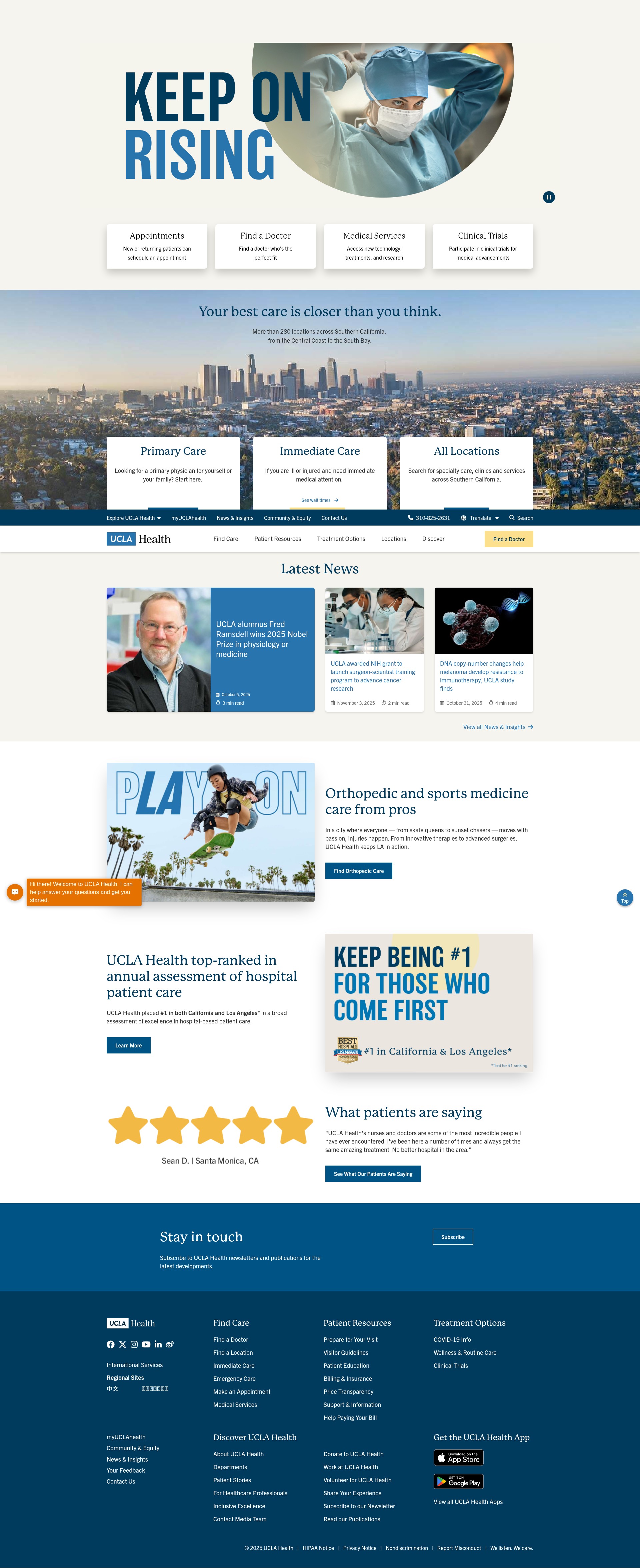 Screenshot of www.uclahealth.org