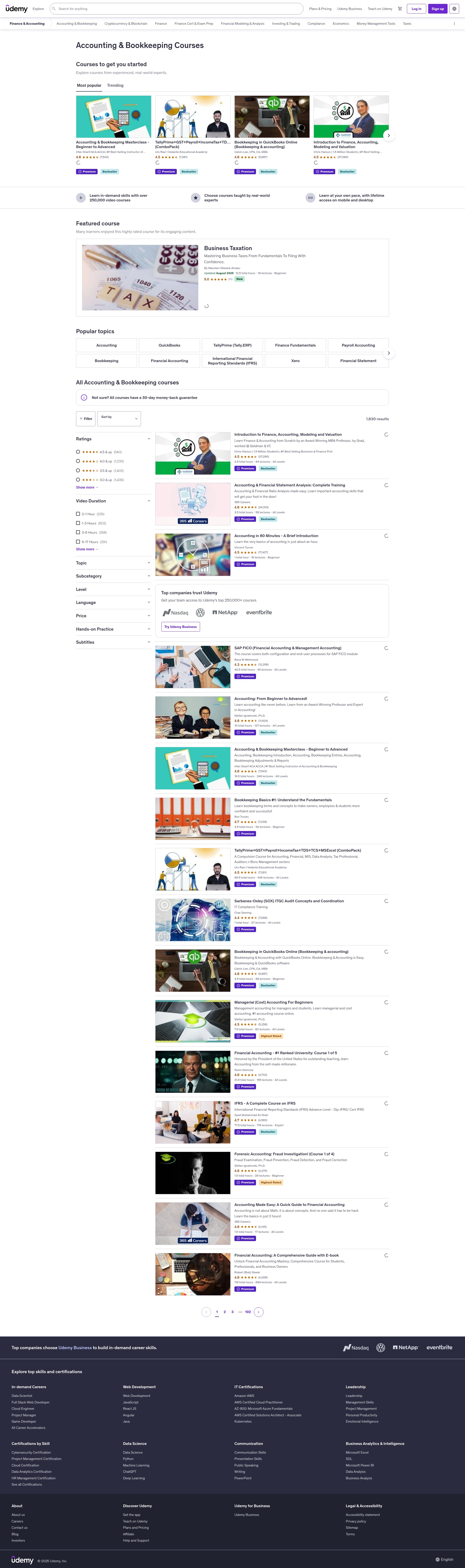 Screenshot of www.udemy.com