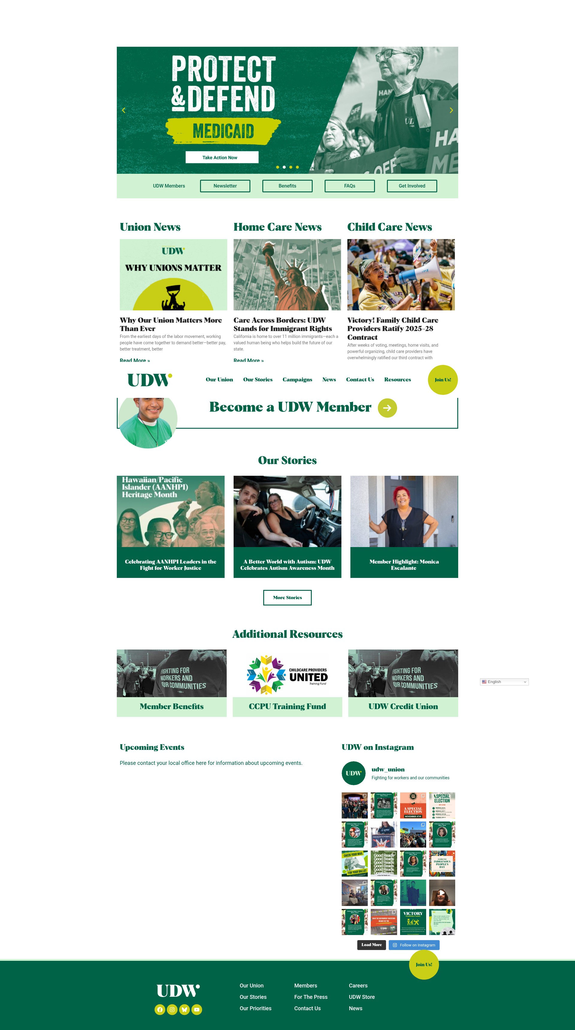 Screenshot of www.udw.org