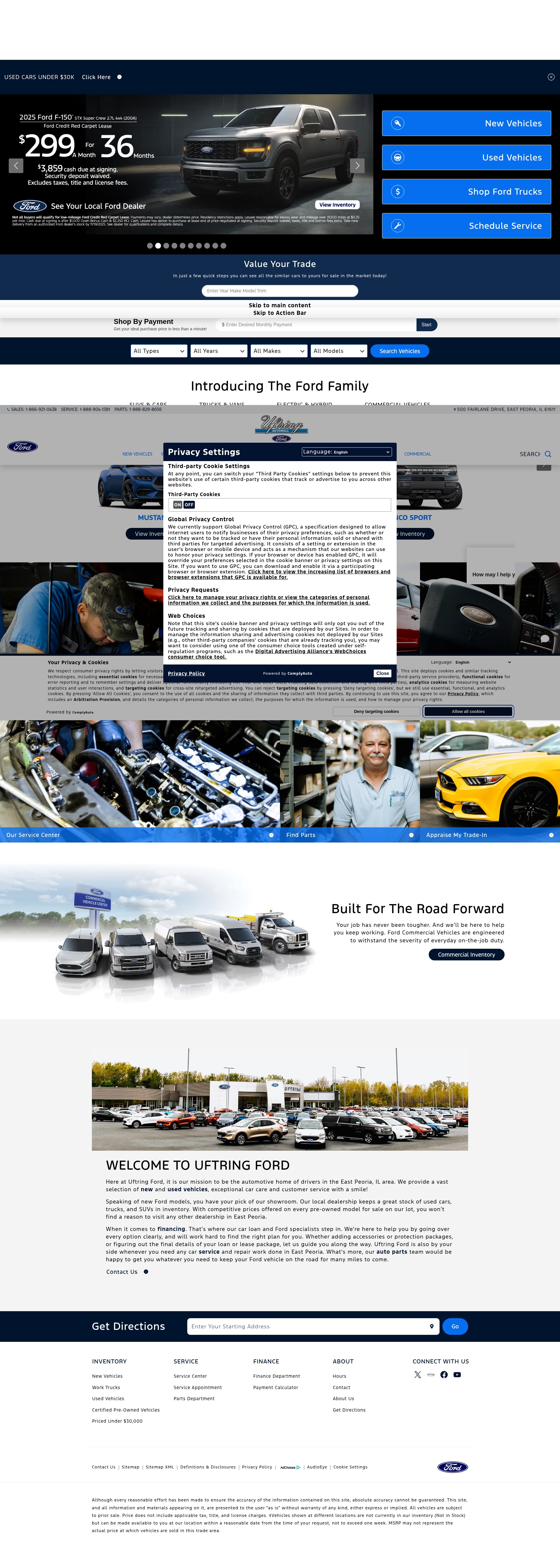 Screenshot of www.uftringford.com