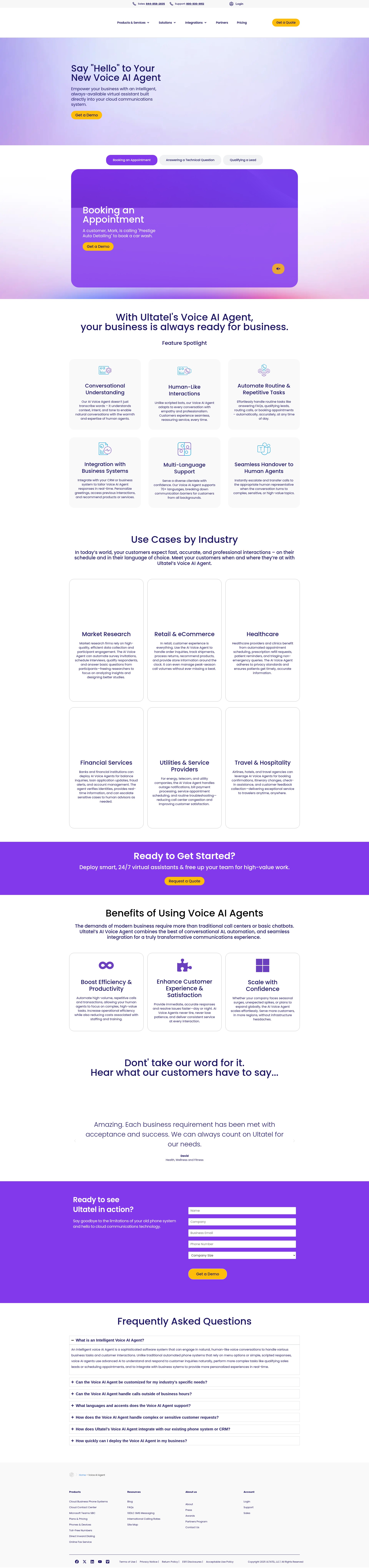 Screenshot of www.ultatel.com
